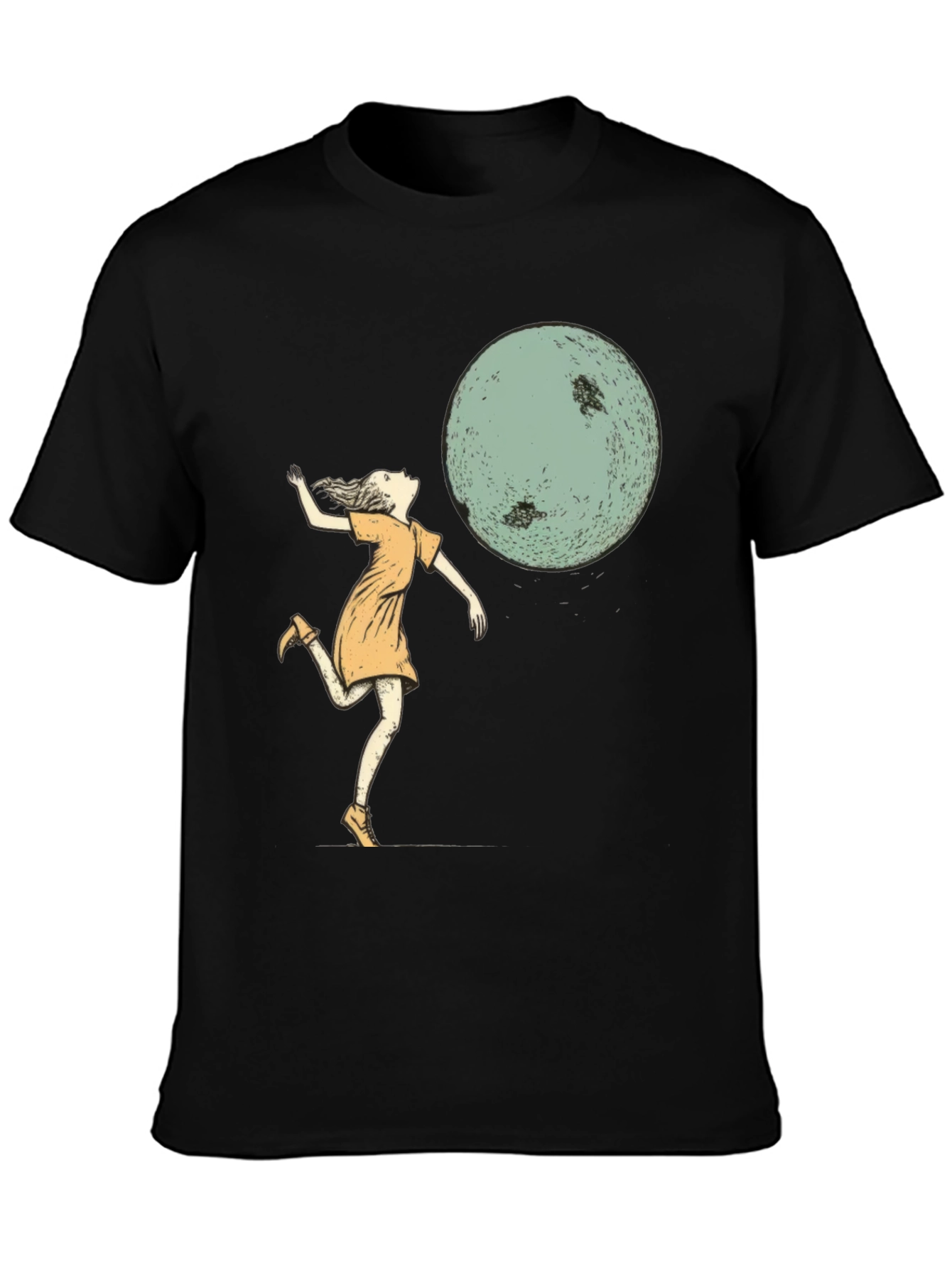 Whimsical Moonlit Dance T-Shirt - Black