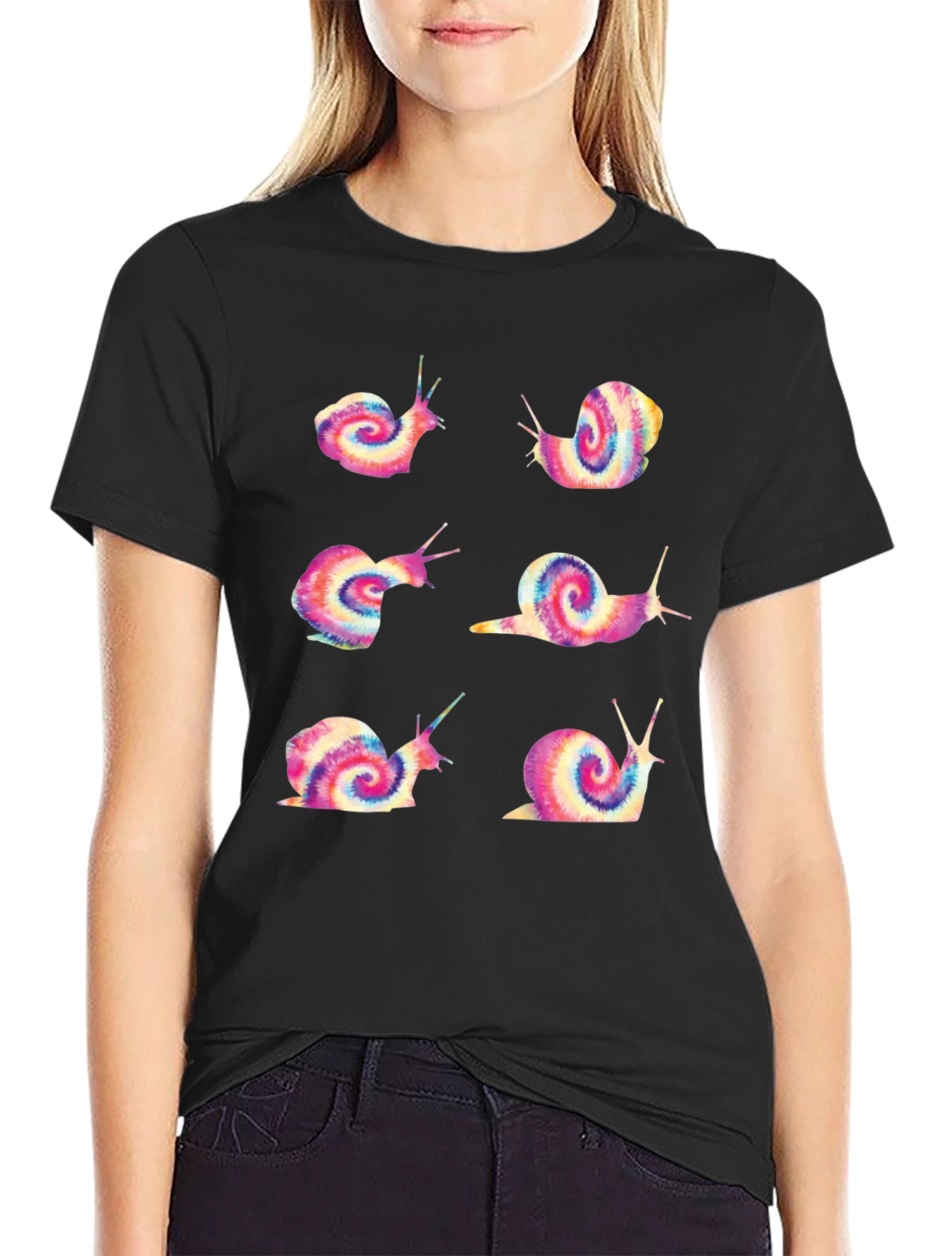 Snail Tie-Dye Graphic Tee