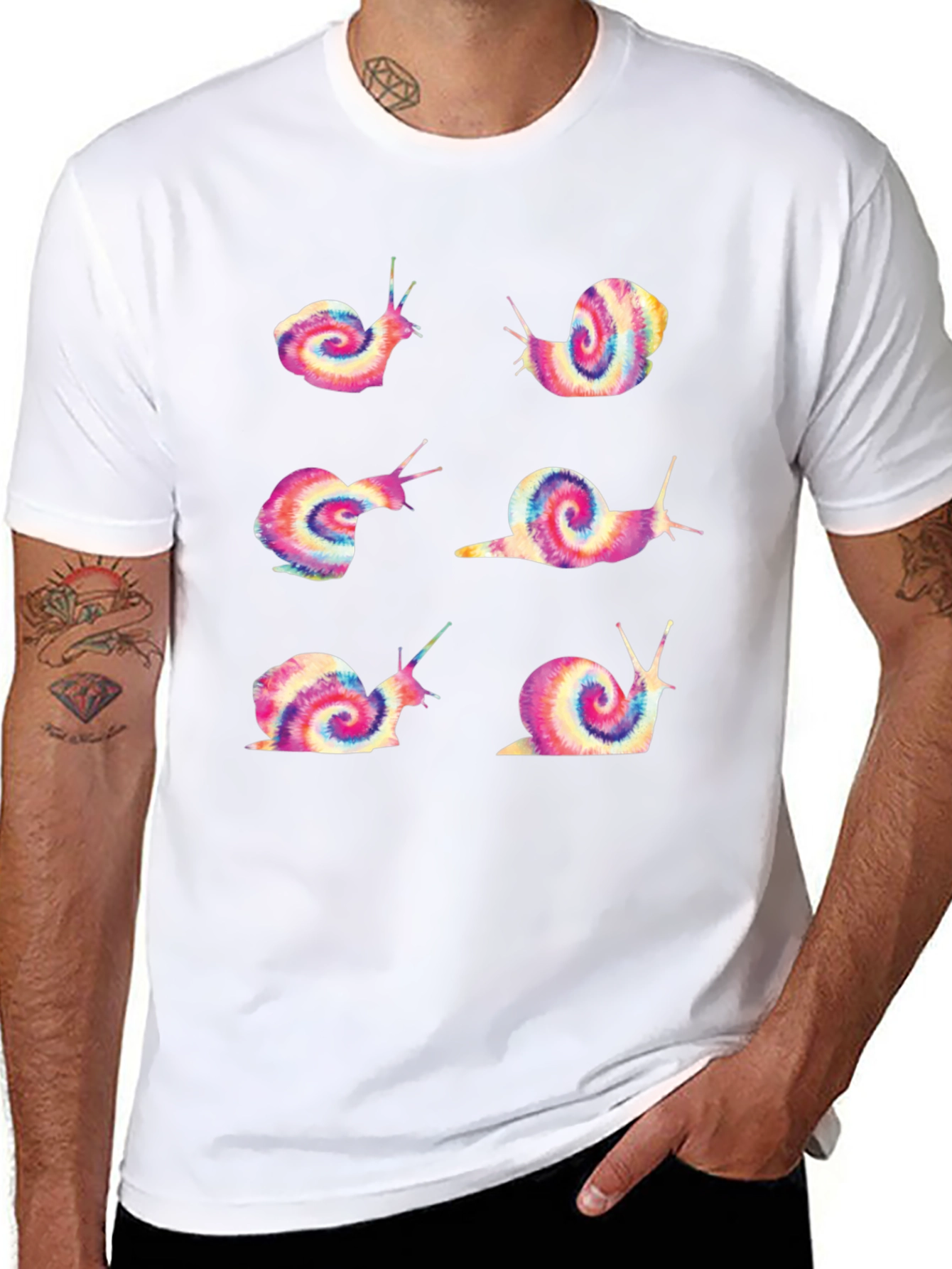 Snail Tie-Dye Graphic Tee