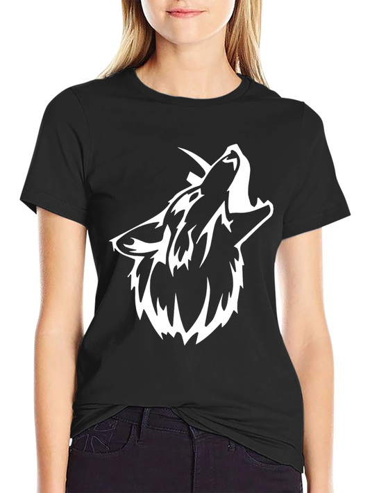 Mens Black Wolf Graphic Tee