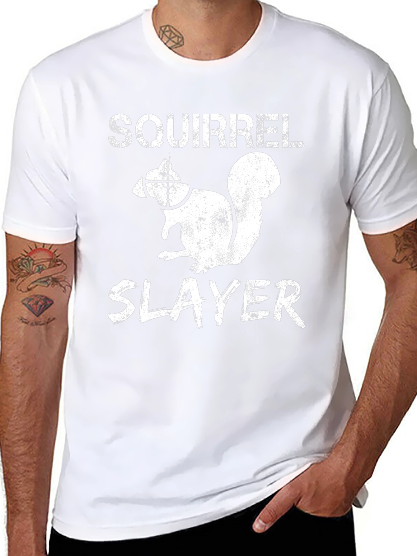 Squirrel Slayer Graphic Tee - Hunting Humor