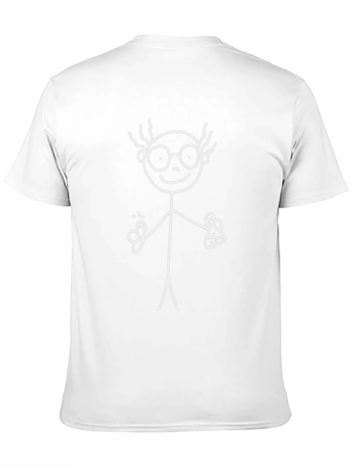 Scientist Stick Figure T-Shirt - Black