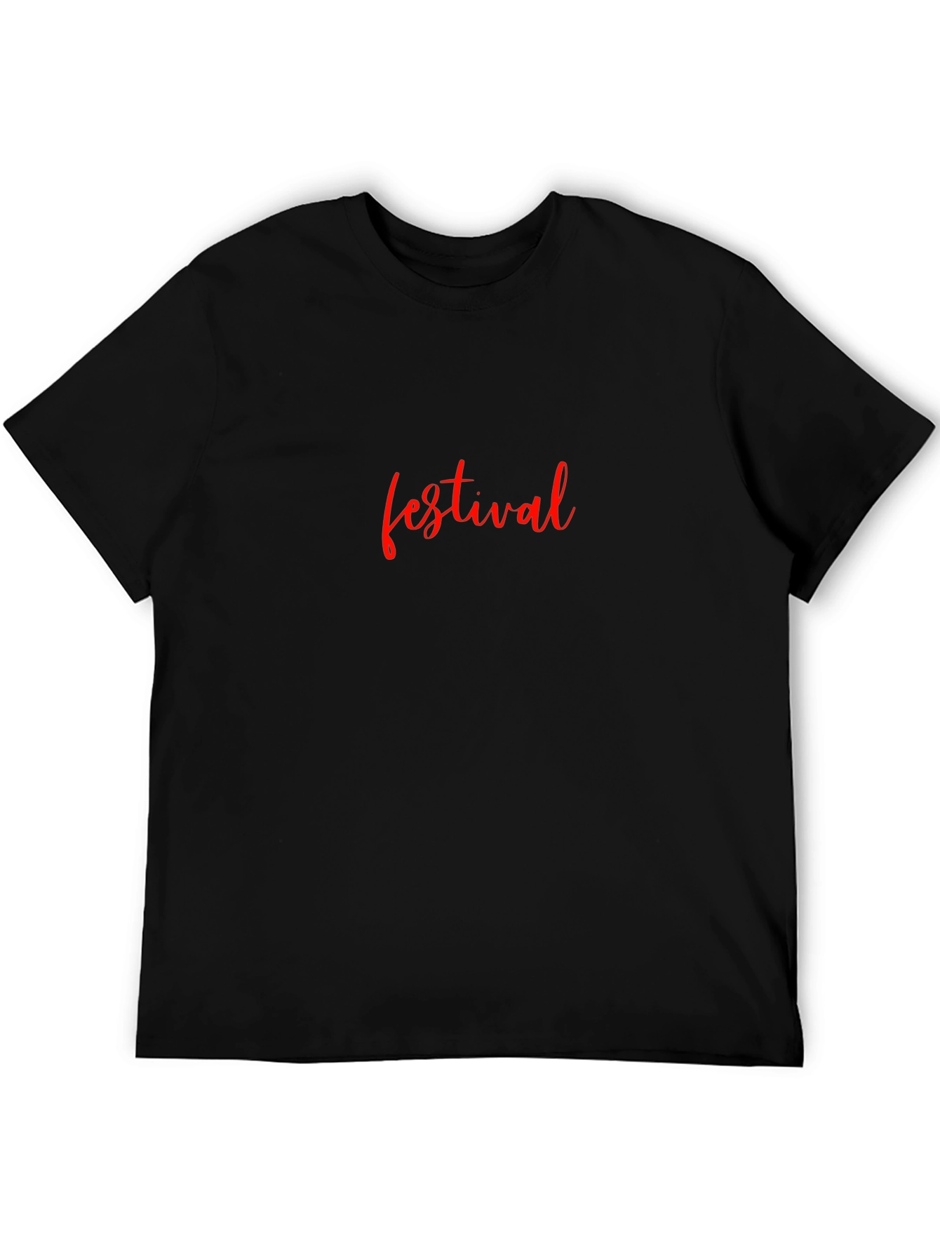 Festival Graphic Tee - Mens Black T-Shirt