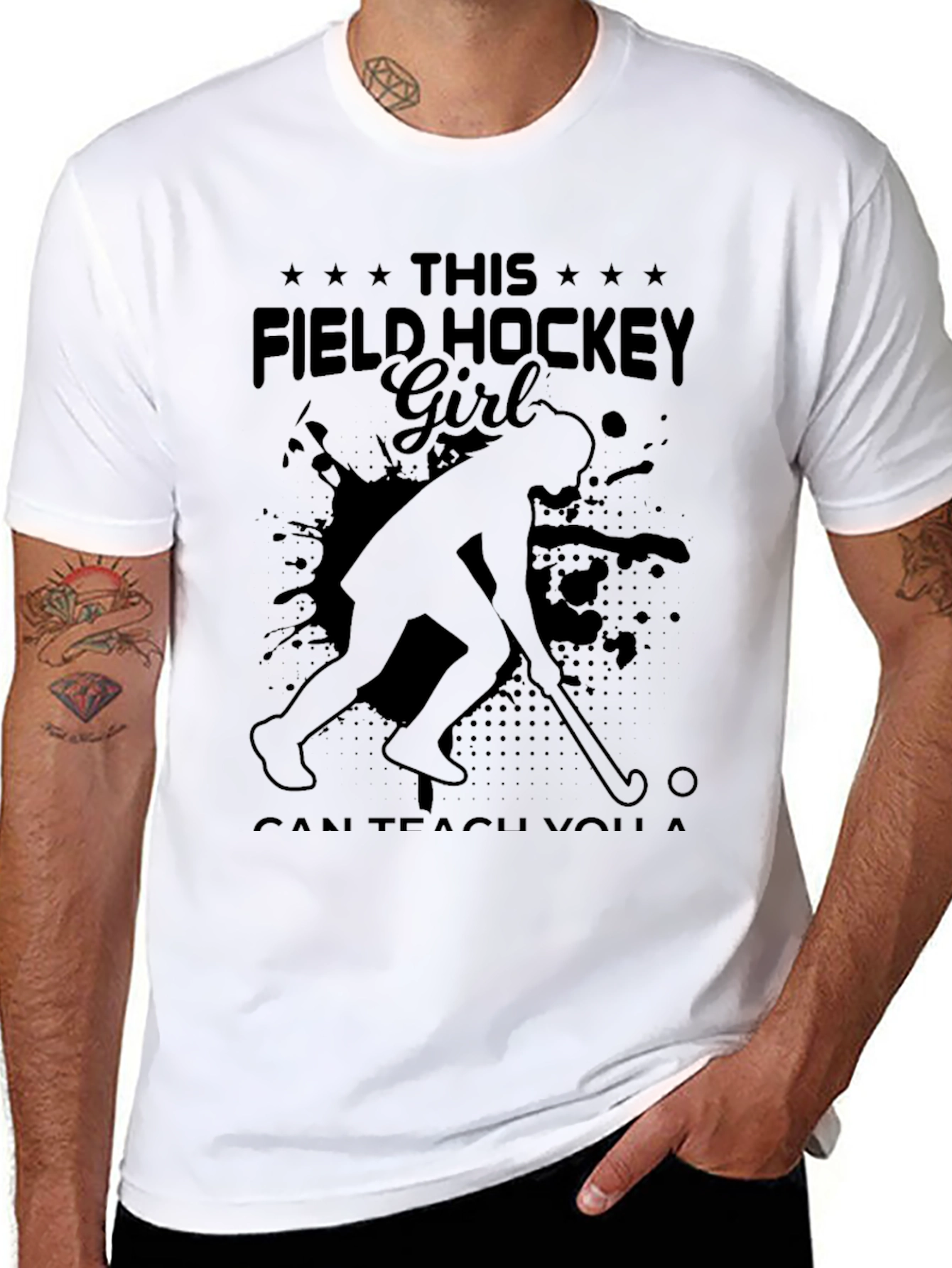 Field Hockey Girl Graphic T-Shirt