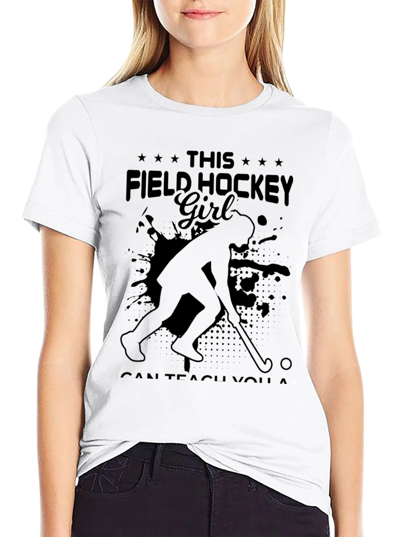 Field Hockey Girl Graphic T-Shirt