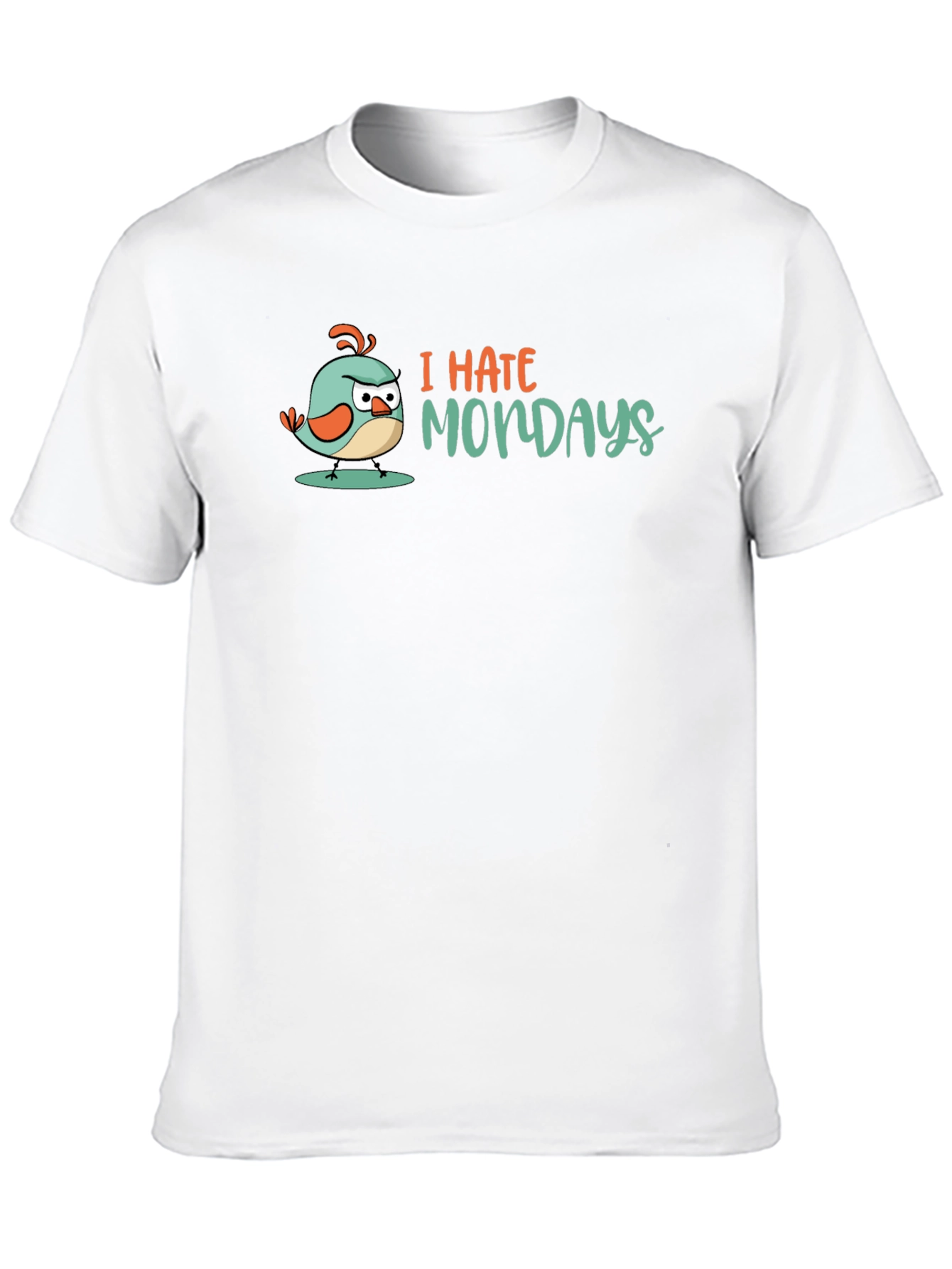 I Hate Mondays T-Shirt - Grumpy Bird Design