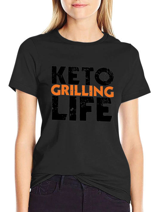 Keto Grilling Life Black Graphic T-Shirt
