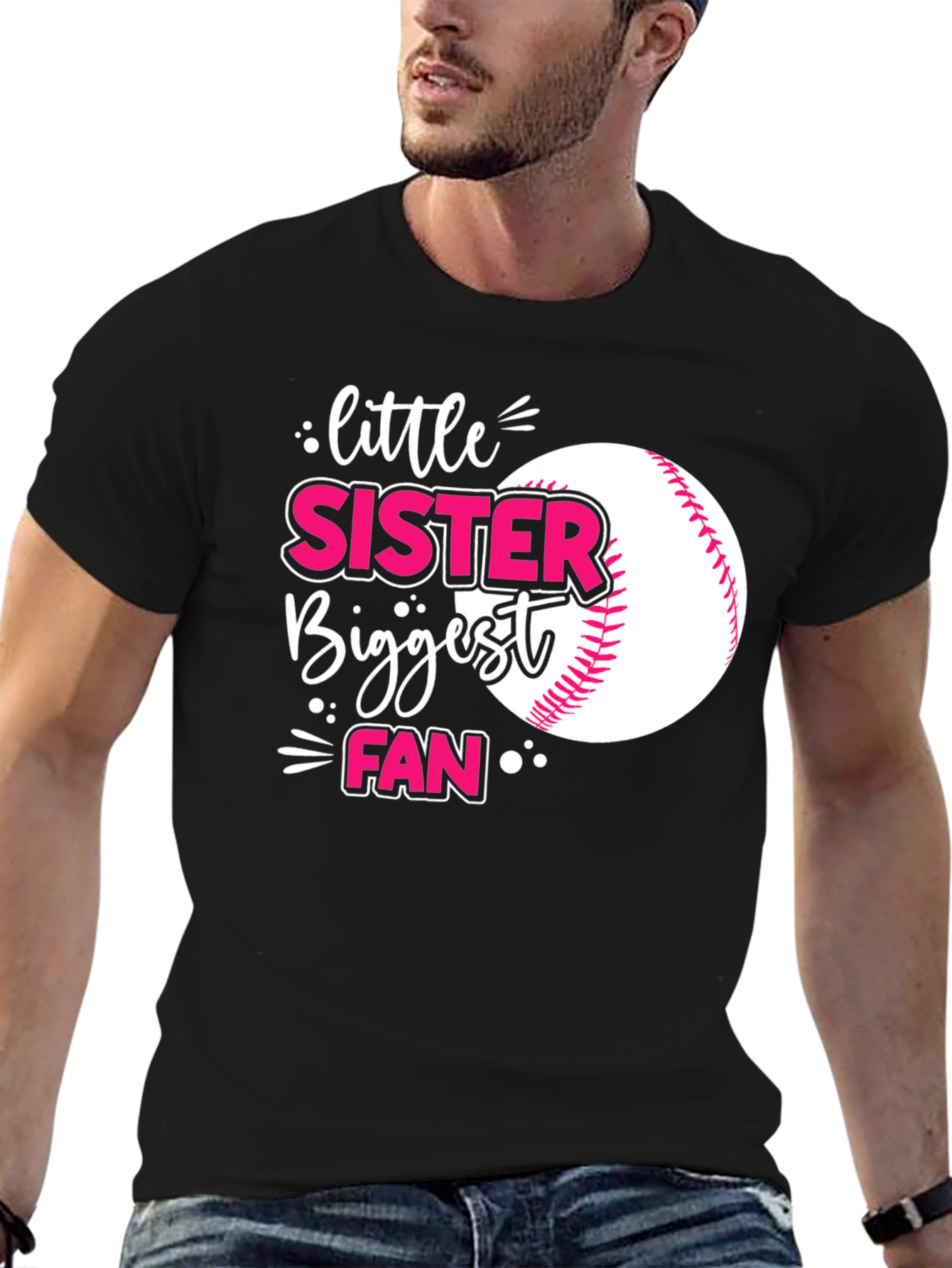 Little Sister Baseball Fan T-Shirt