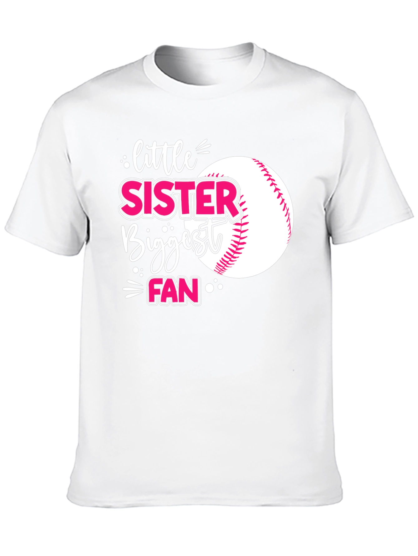 Little Sister Baseball Fan T-Shirt
