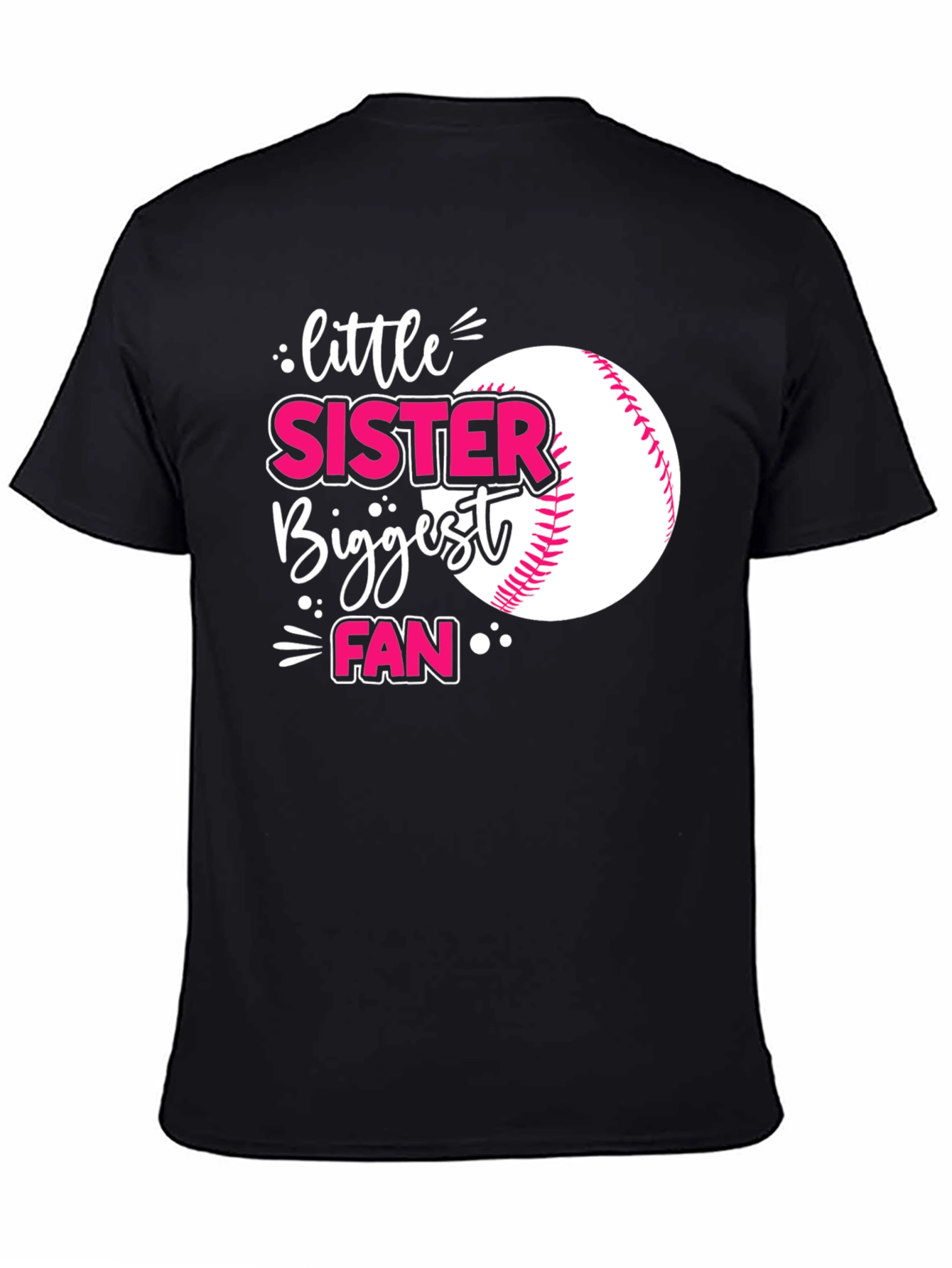 Little Sister Baseball Fan T-Shirt