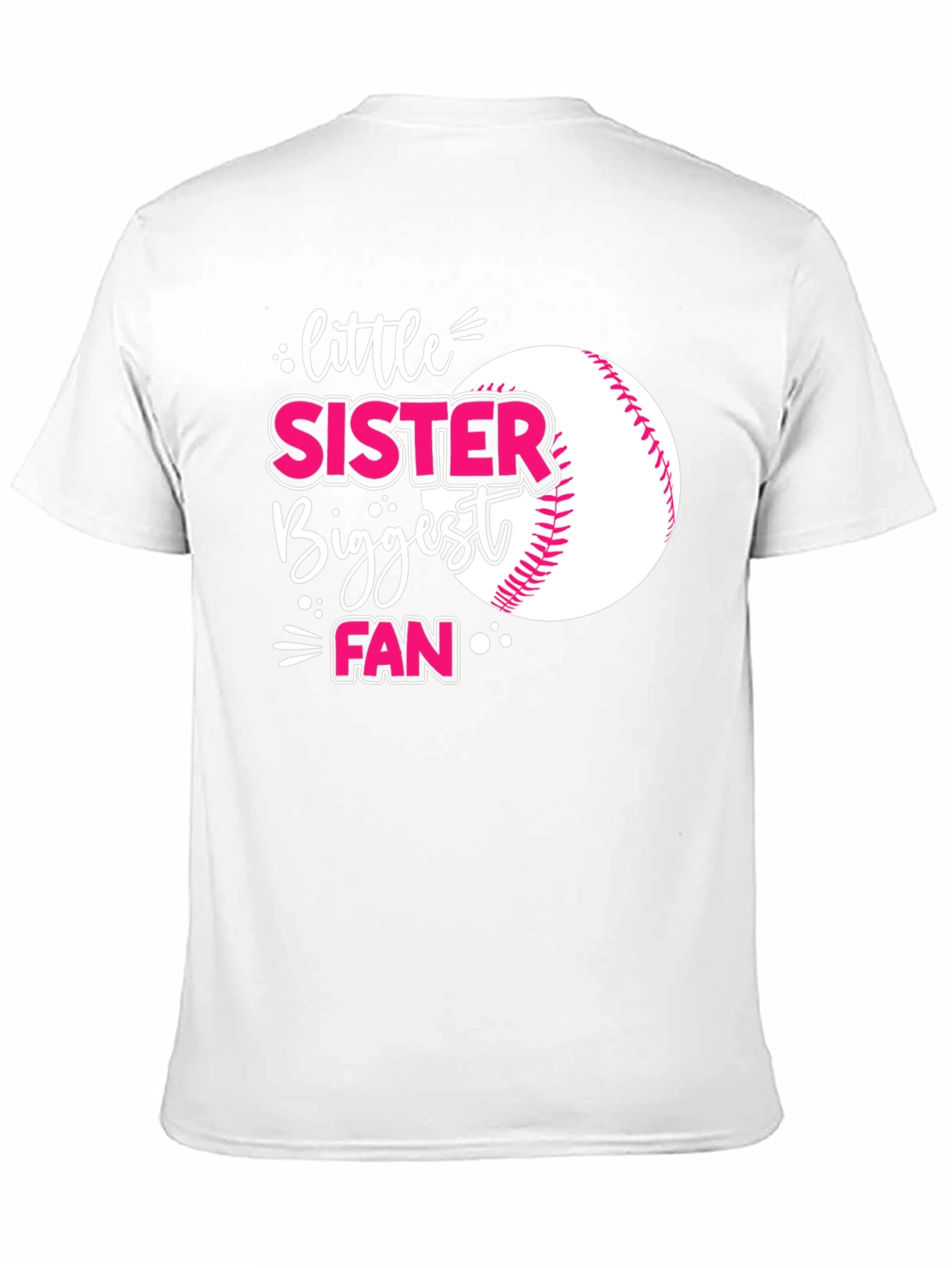 Little Sister Baseball Fan T-Shirt