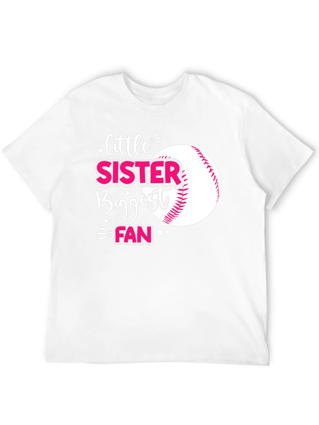 Little Sister Baseball Fan T-Shirt