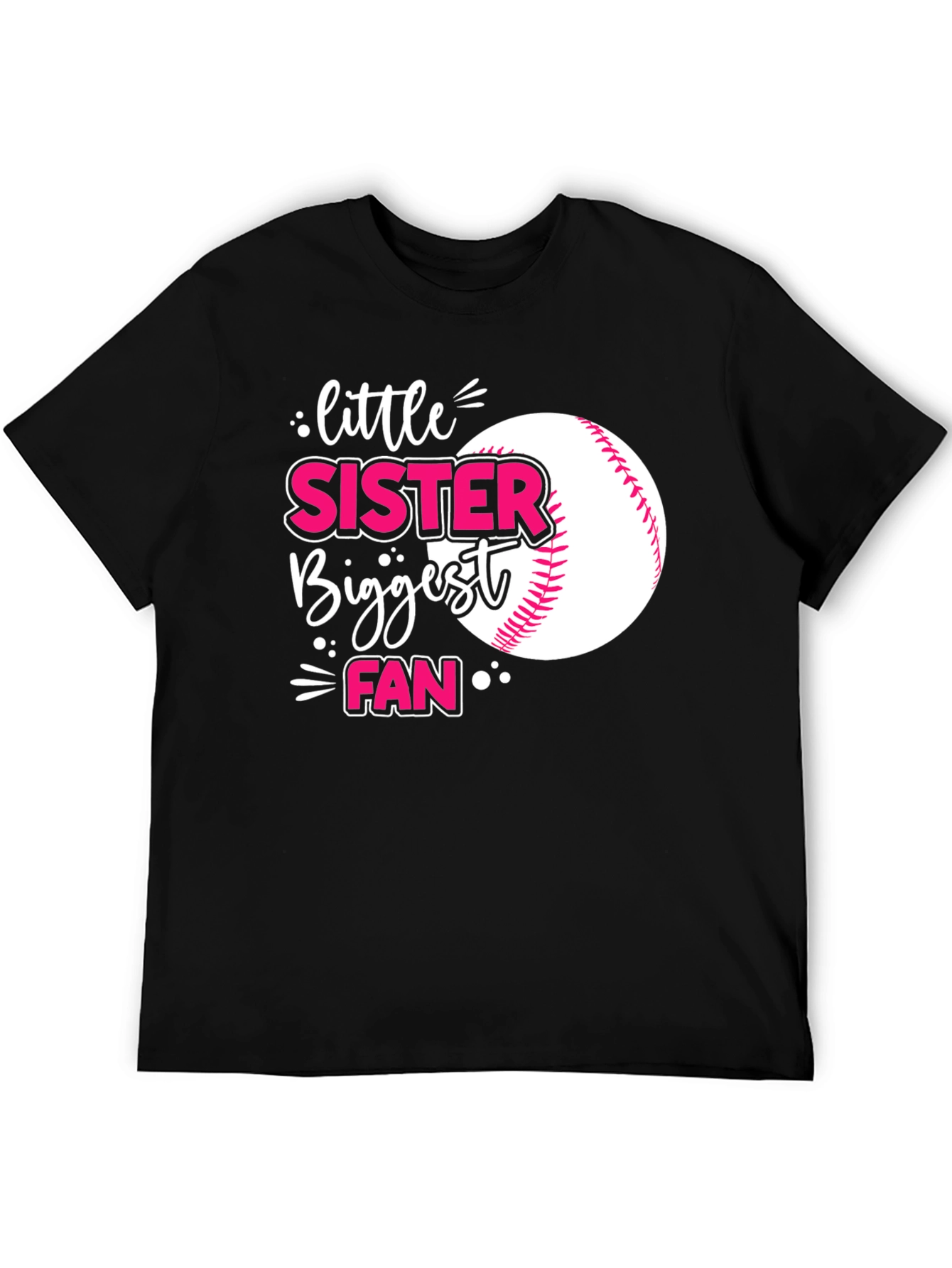 Little Sister Baseball Fan T-Shirt