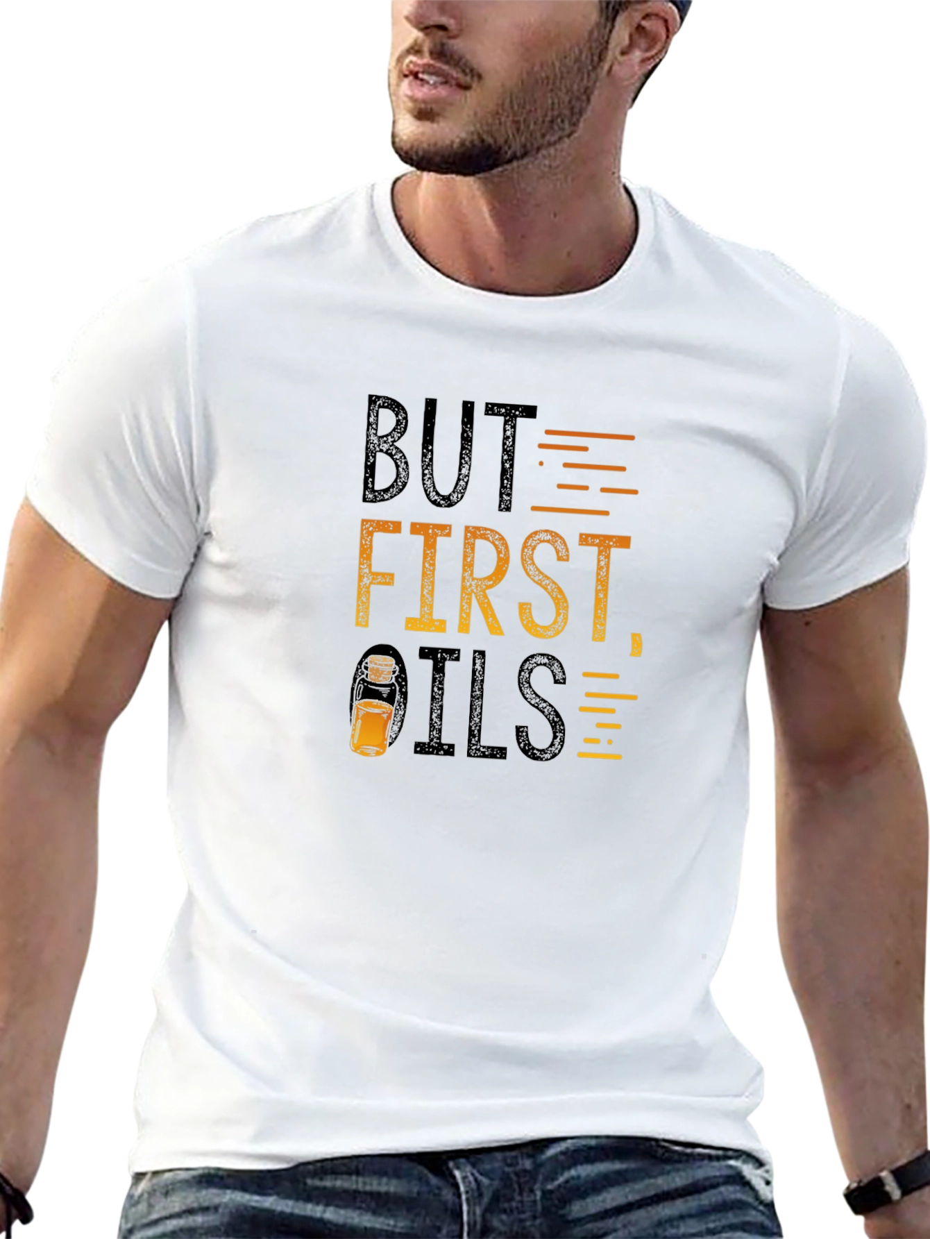 But First Oils - Graphic T-Shirt - Black