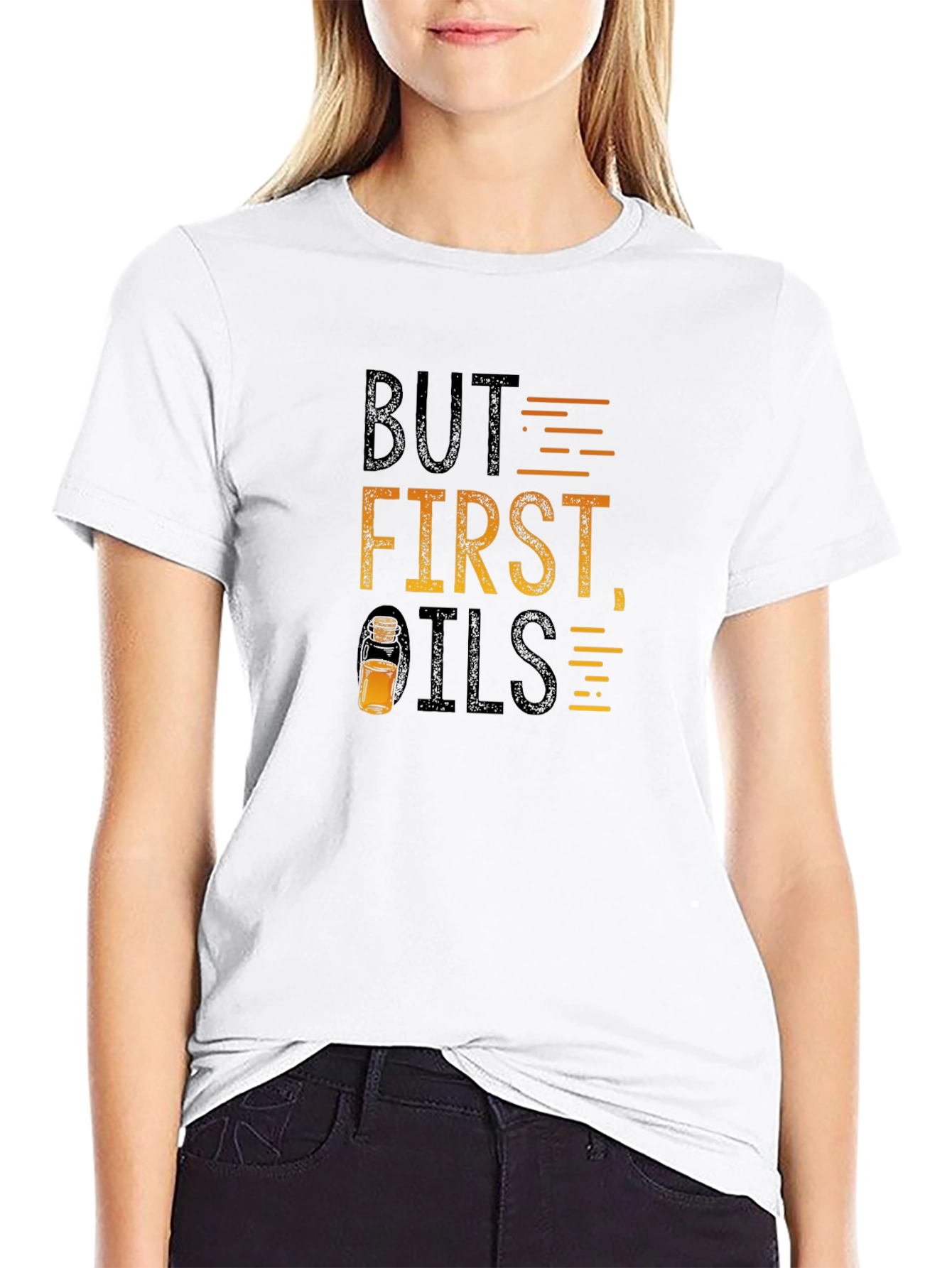 But First Oils - Graphic T-Shirt - Black