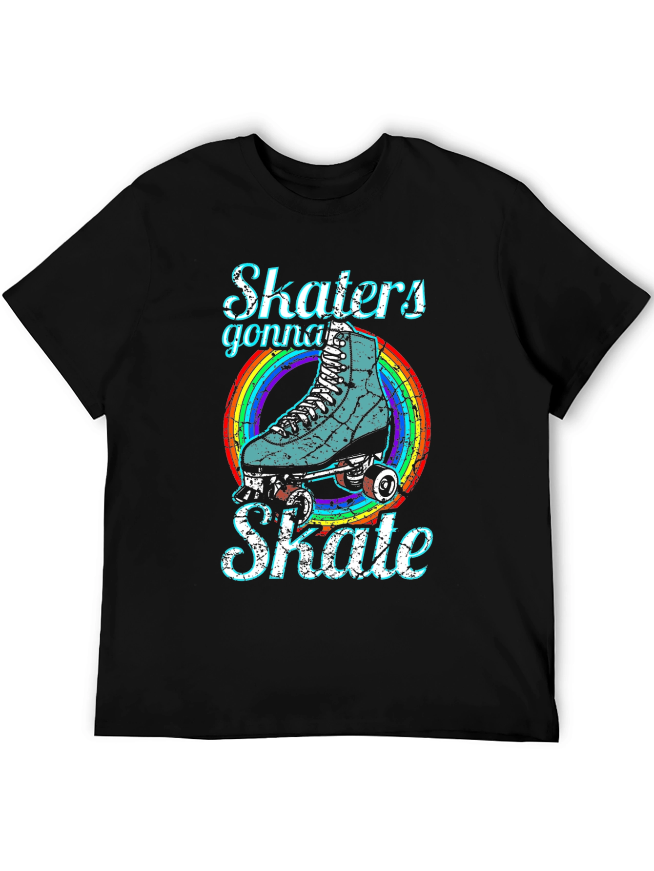 Skaters Gonna Skate T-Shirt - Retro Roller Skate Design
