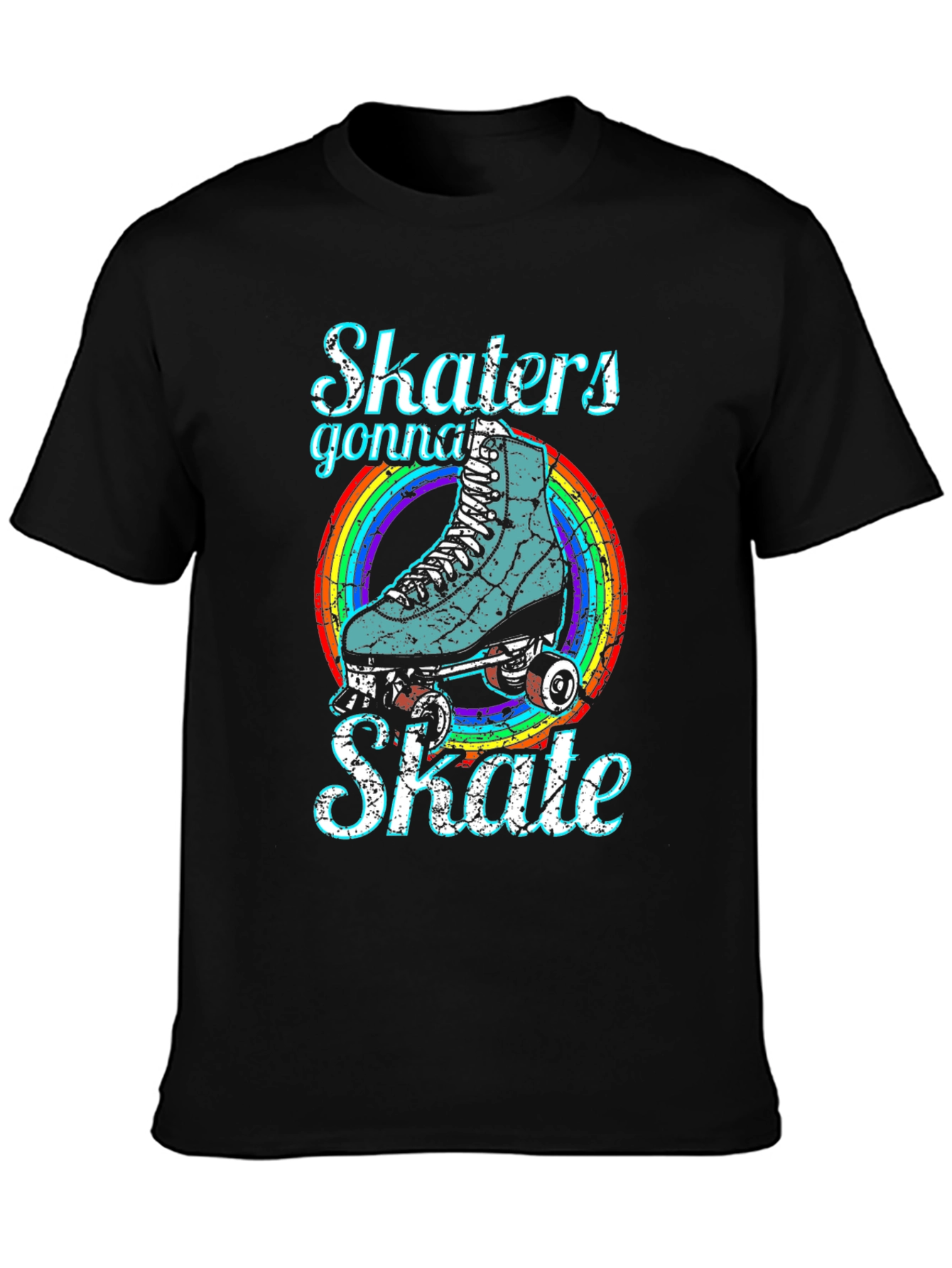 Skaters Gonna Skate T-Shirt - Retro Roller Skate Design