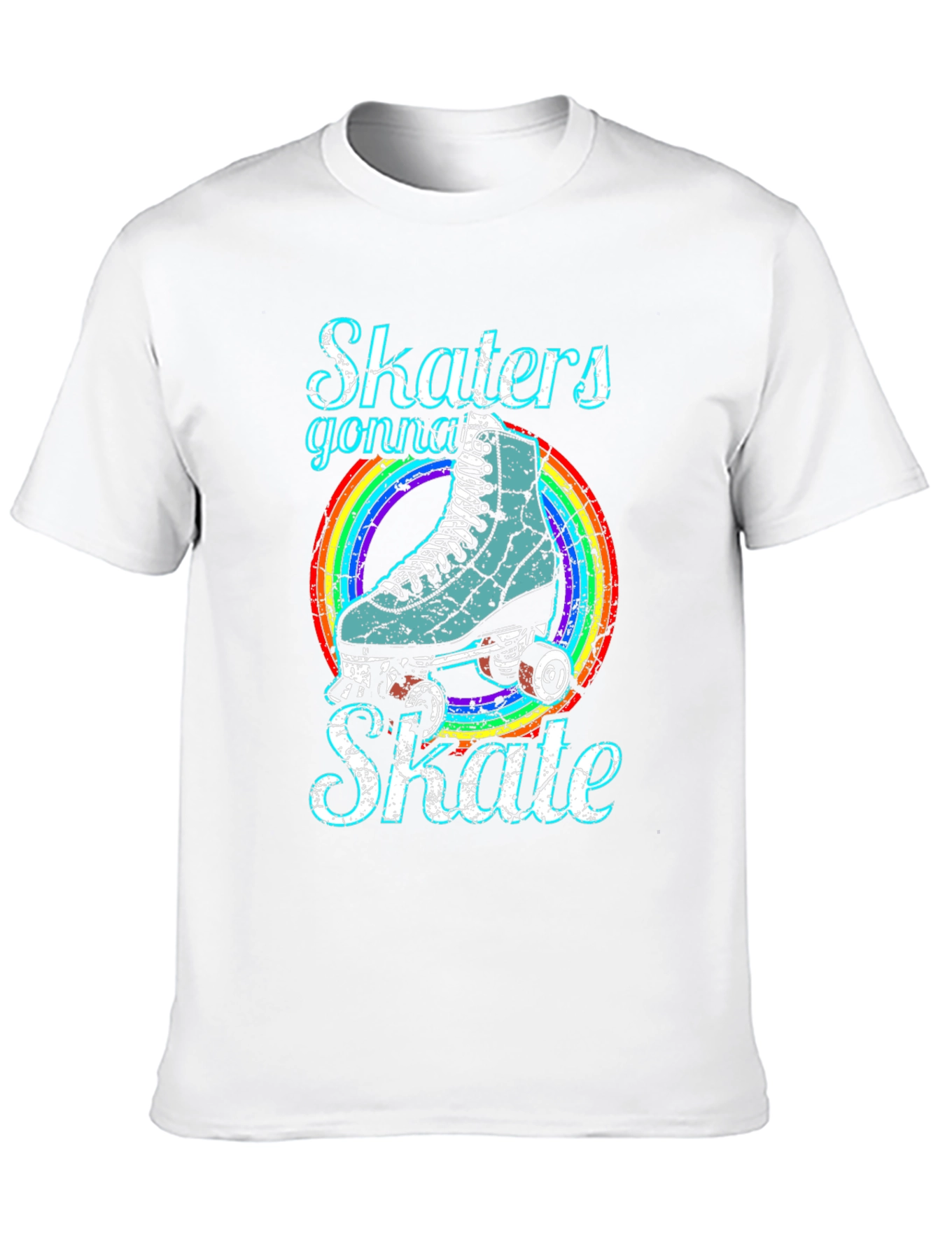 Skaters Gonna Skate T-Shirt - Retro Roller Skate Design