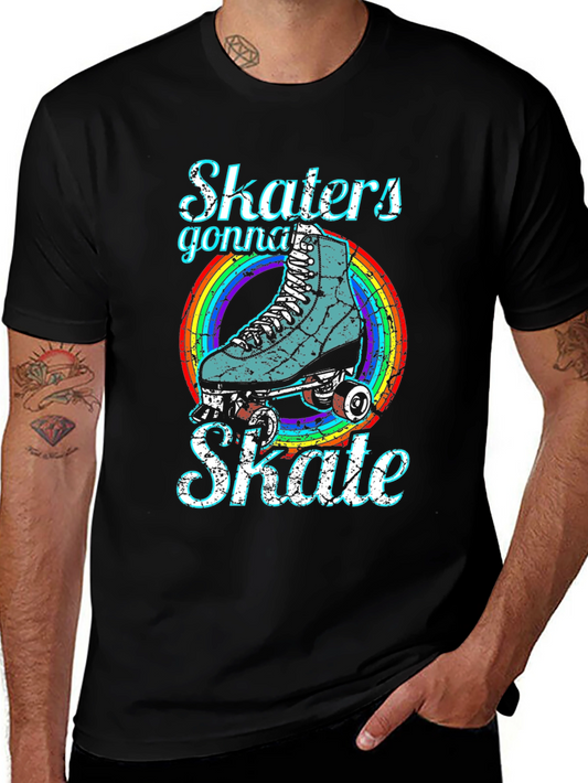 Skaters Gonna Skate T-Shirt - Retro Roller Skate Design