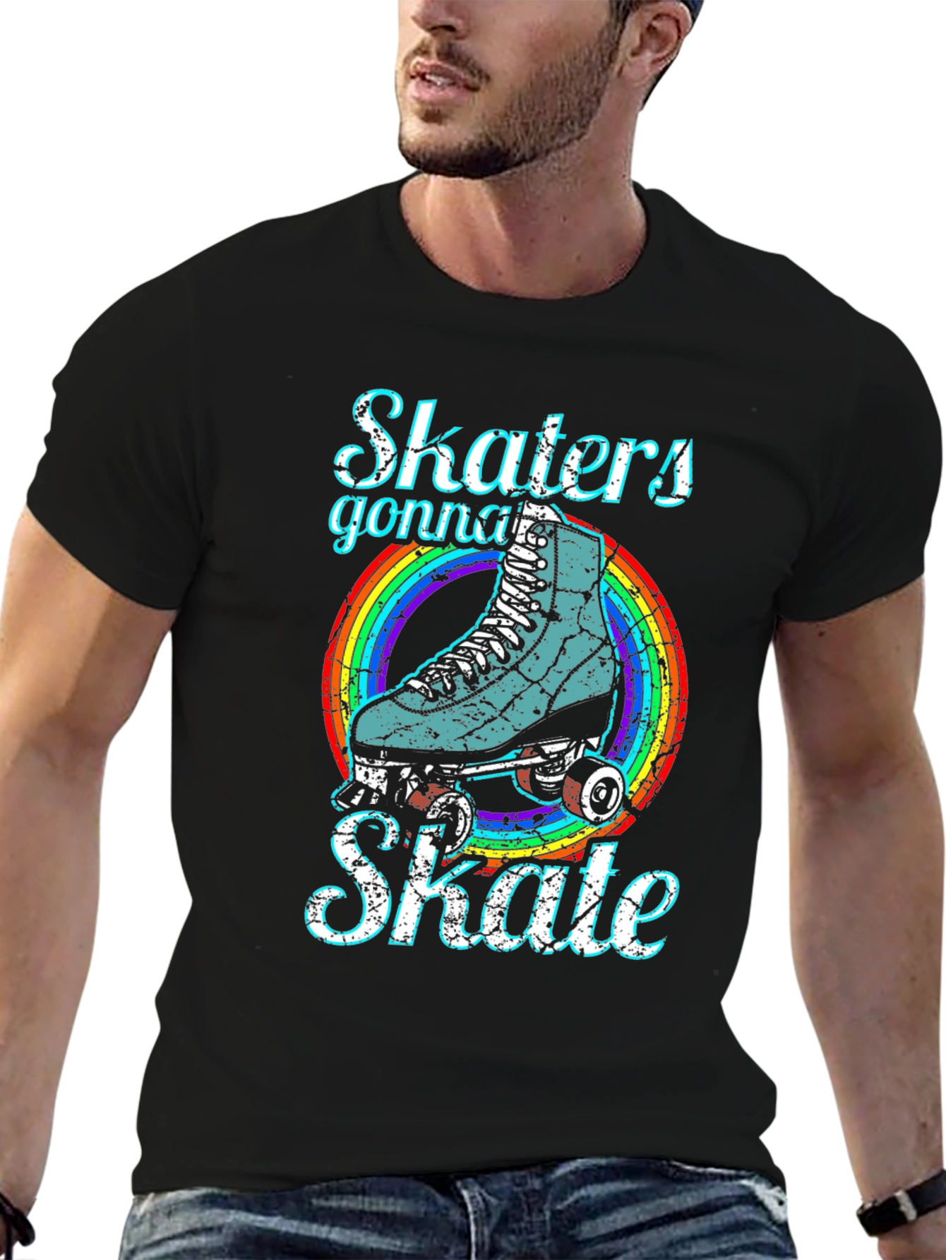 Skaters Gonna Skate T-Shirt - Retro Roller Skate Design