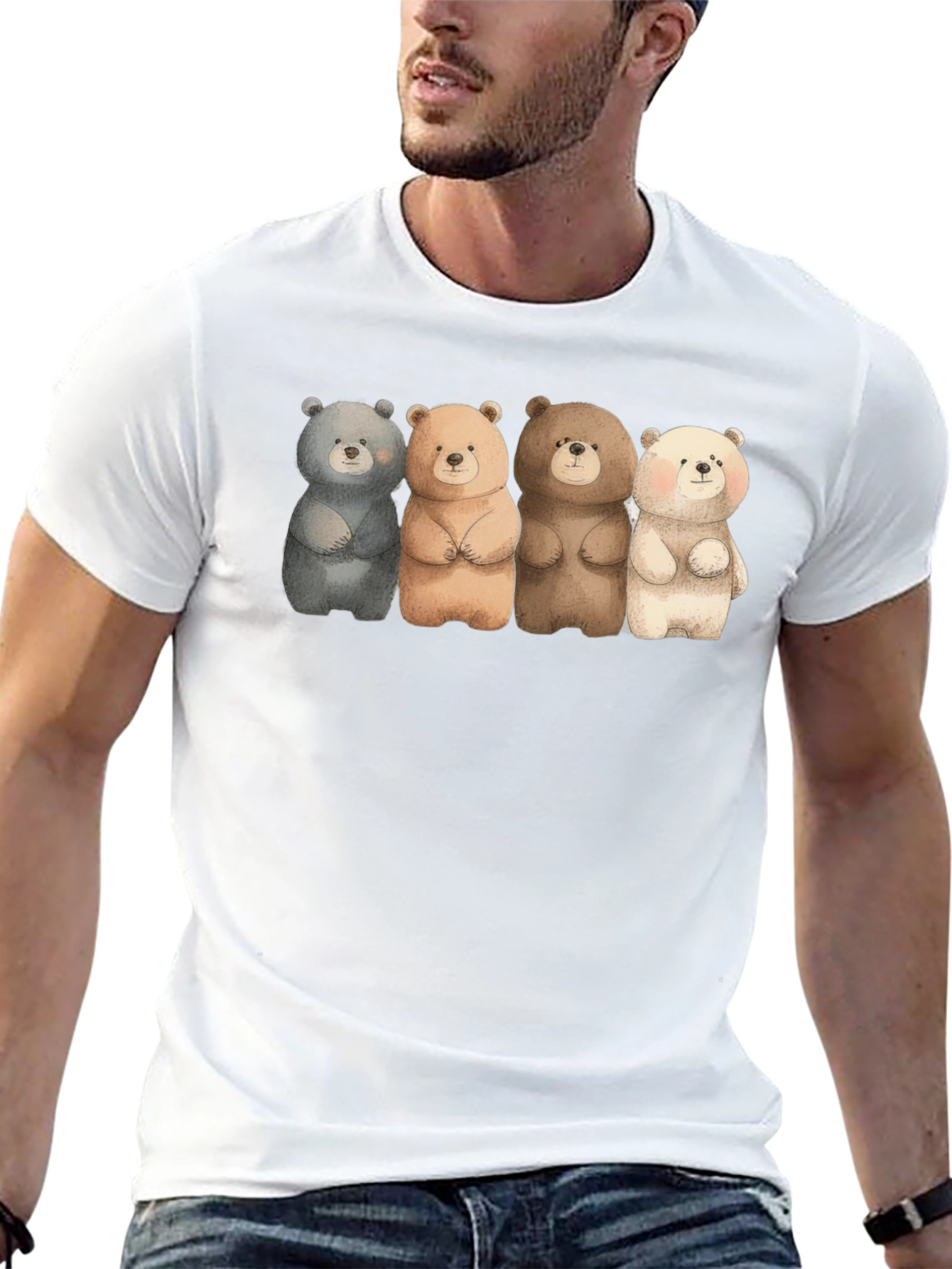 Cute Bears T-Shirt - Unique Design Soft Cotton
