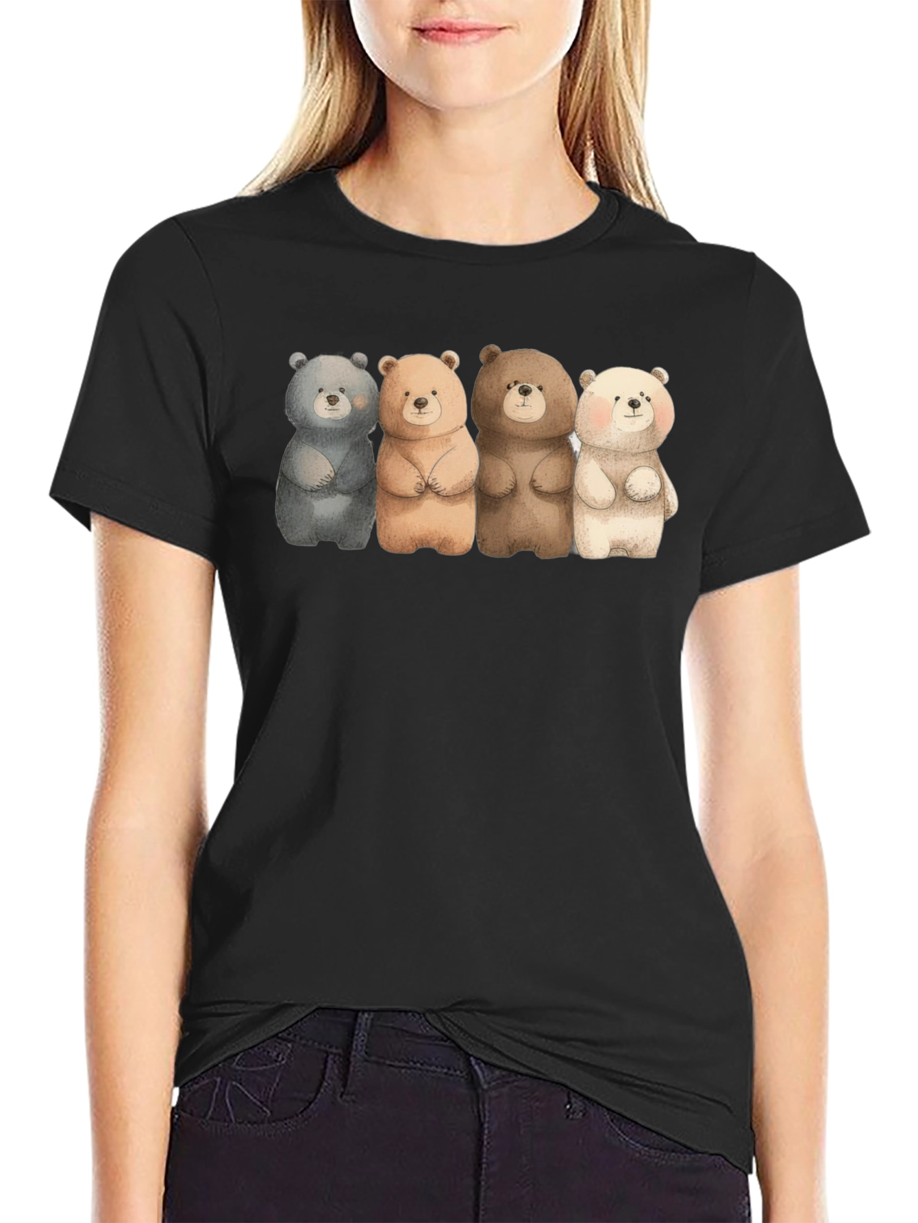 Cute Bears T-Shirt - Unique Design Soft Cotton
