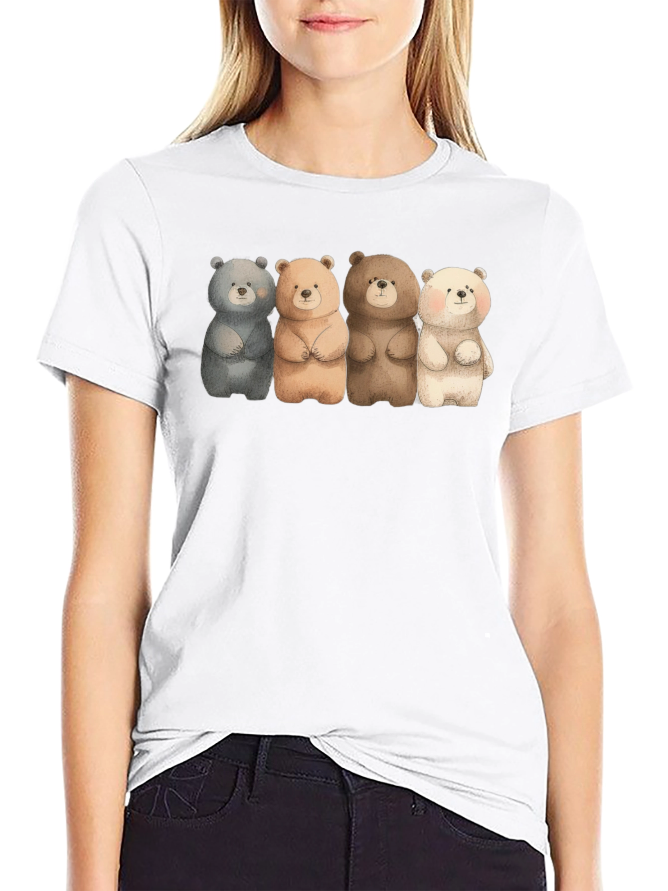 Cute Bears T-Shirt - Unique Design Soft Cotton