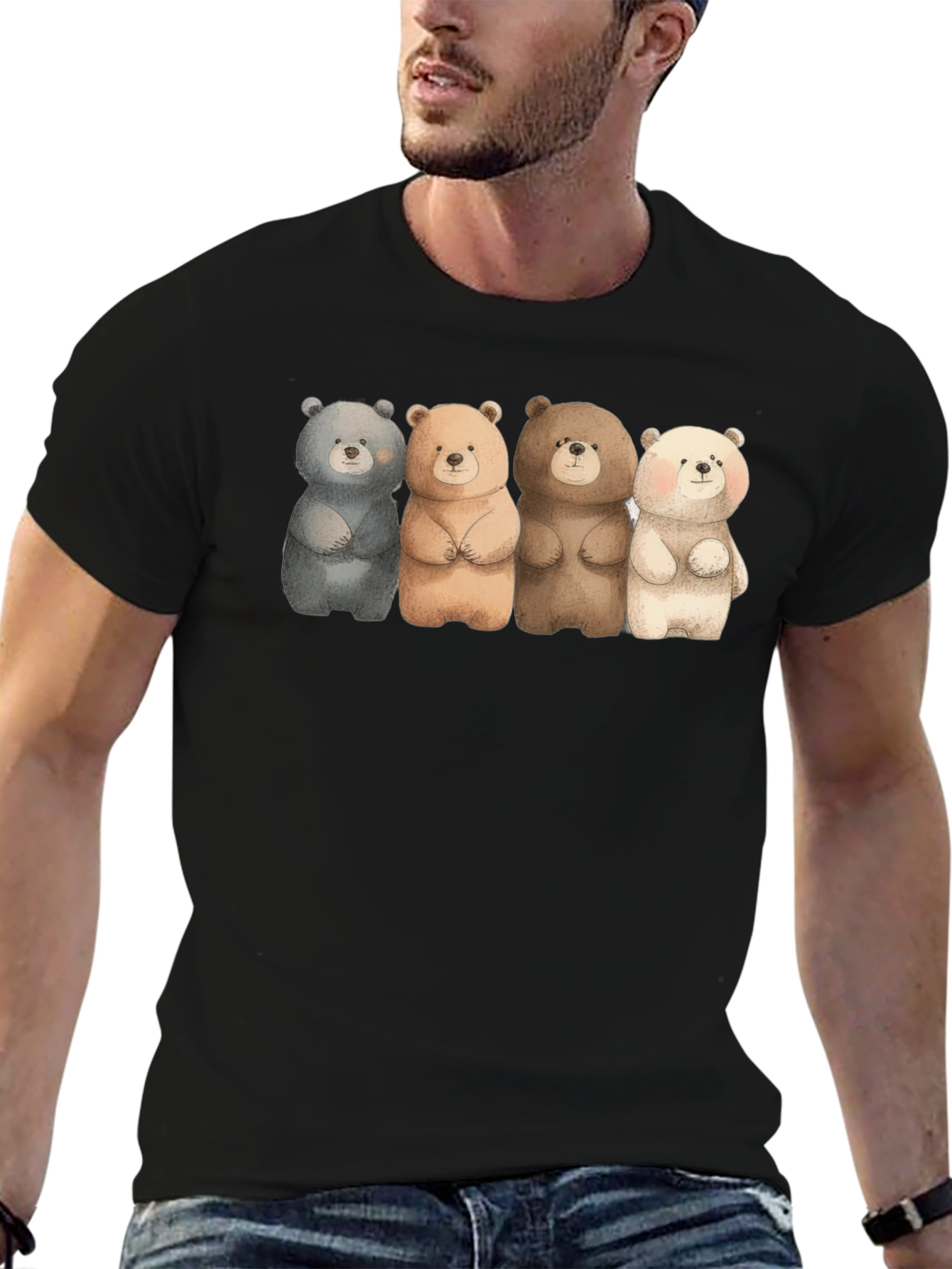 Cute Bears T-Shirt - Unique Design Soft Cotton