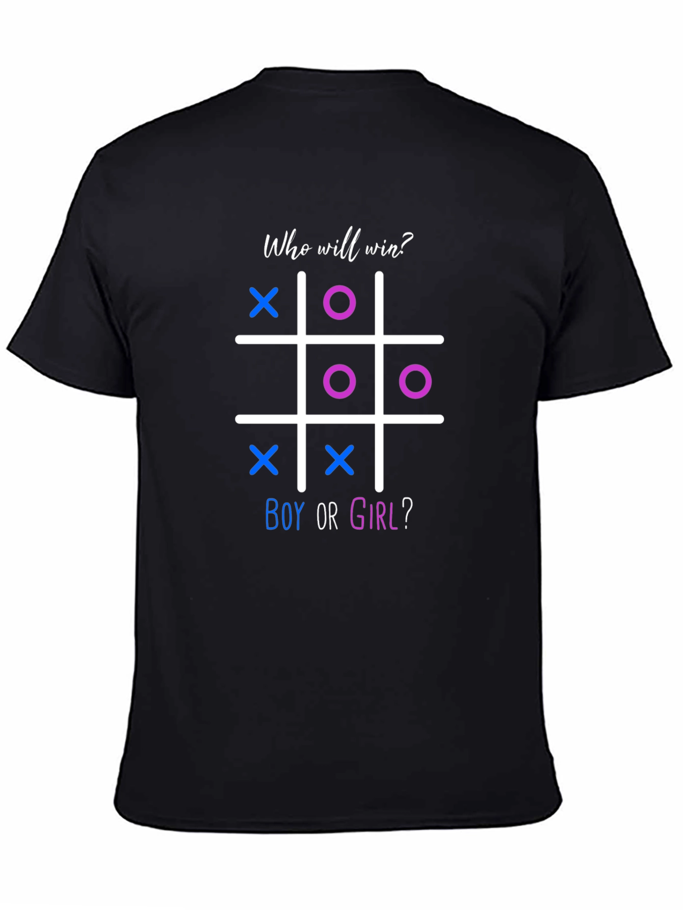 Gender Reveal Tic-Tac-Toe T-Shirt - Boy or Girl?