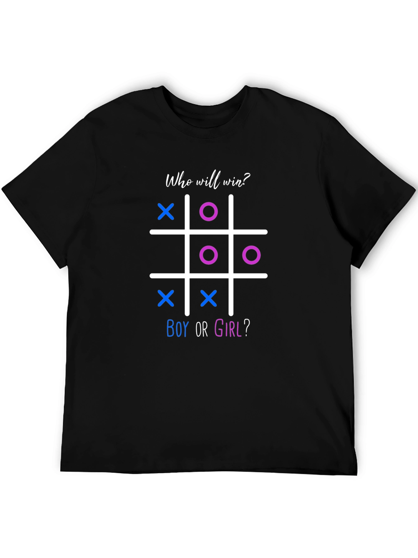 Gender Reveal Tic-Tac-Toe T-Shirt - Boy or Girl?