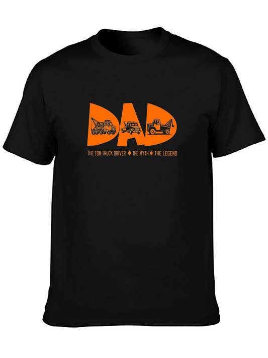 DAD Tow Truck Driver T-Shirt Black