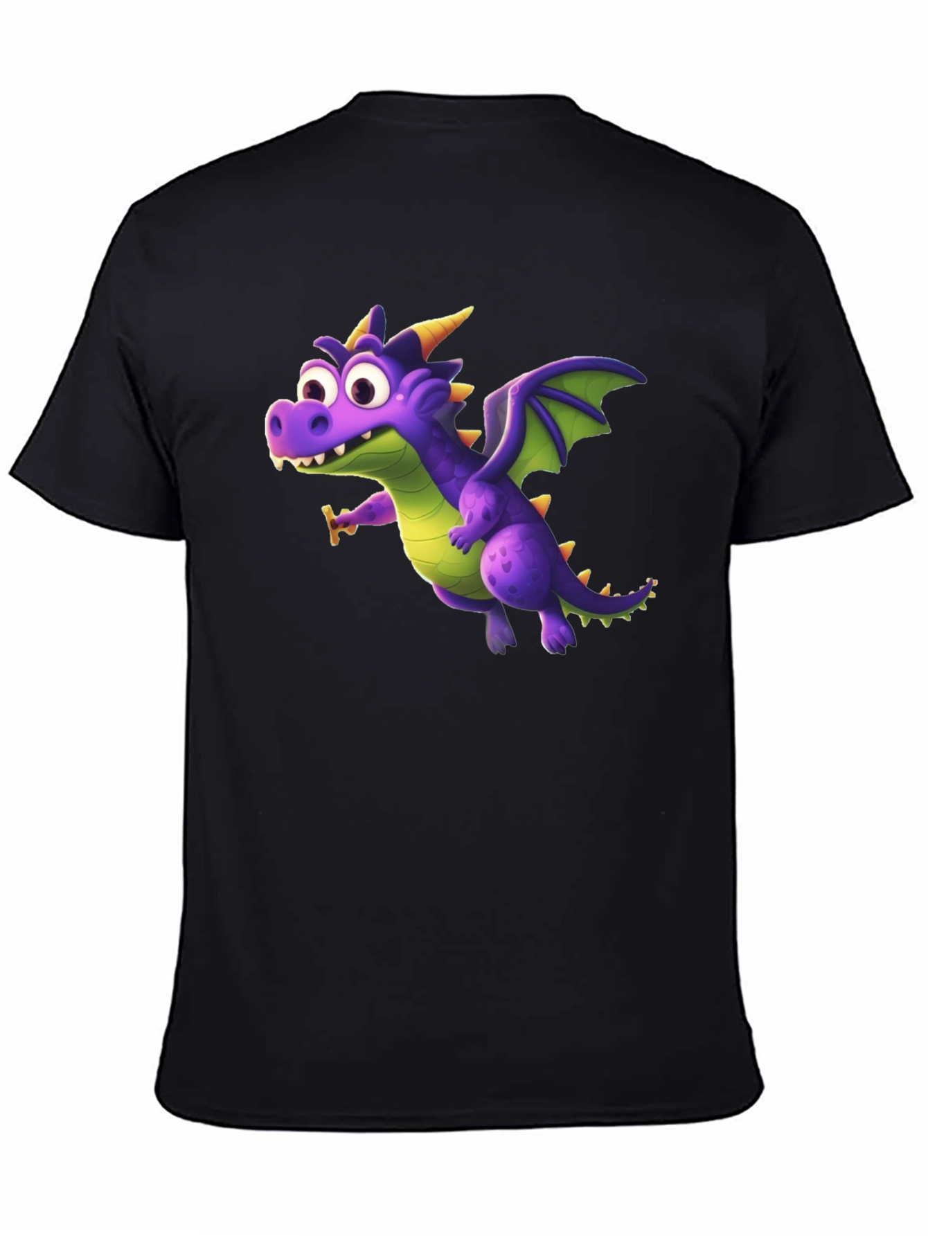 Fun Dragon Graphic T-Shirt - Black