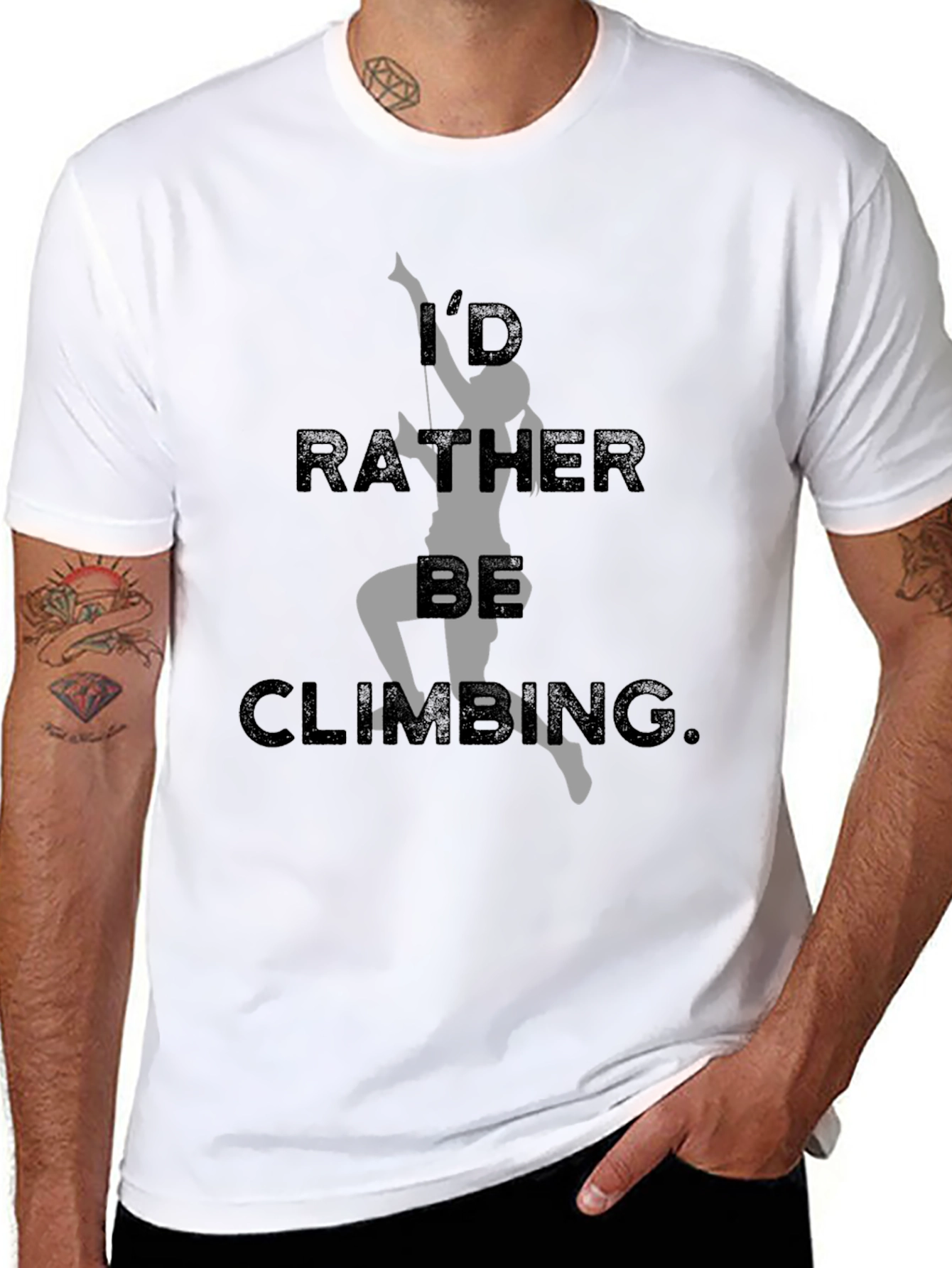 Climbing Enthusiast Tee - Id Rather Be Climbing