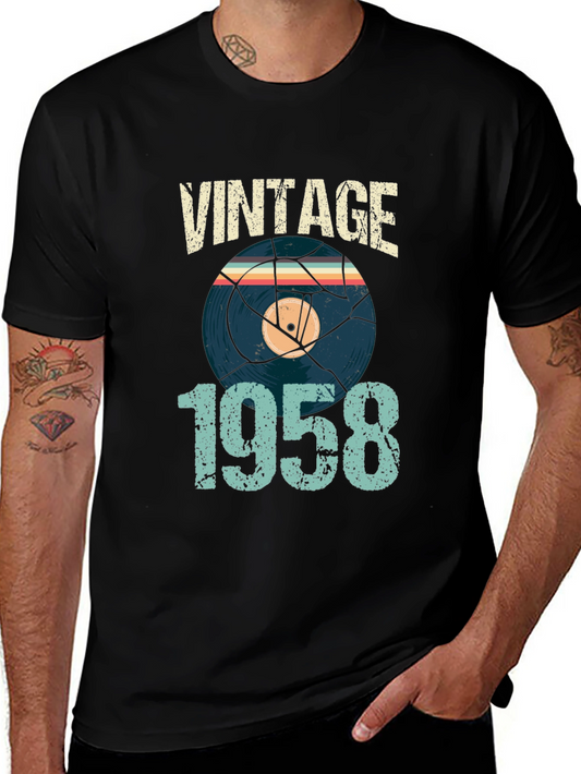 Vintage 1958 T-Shirt - Retro Record Design
