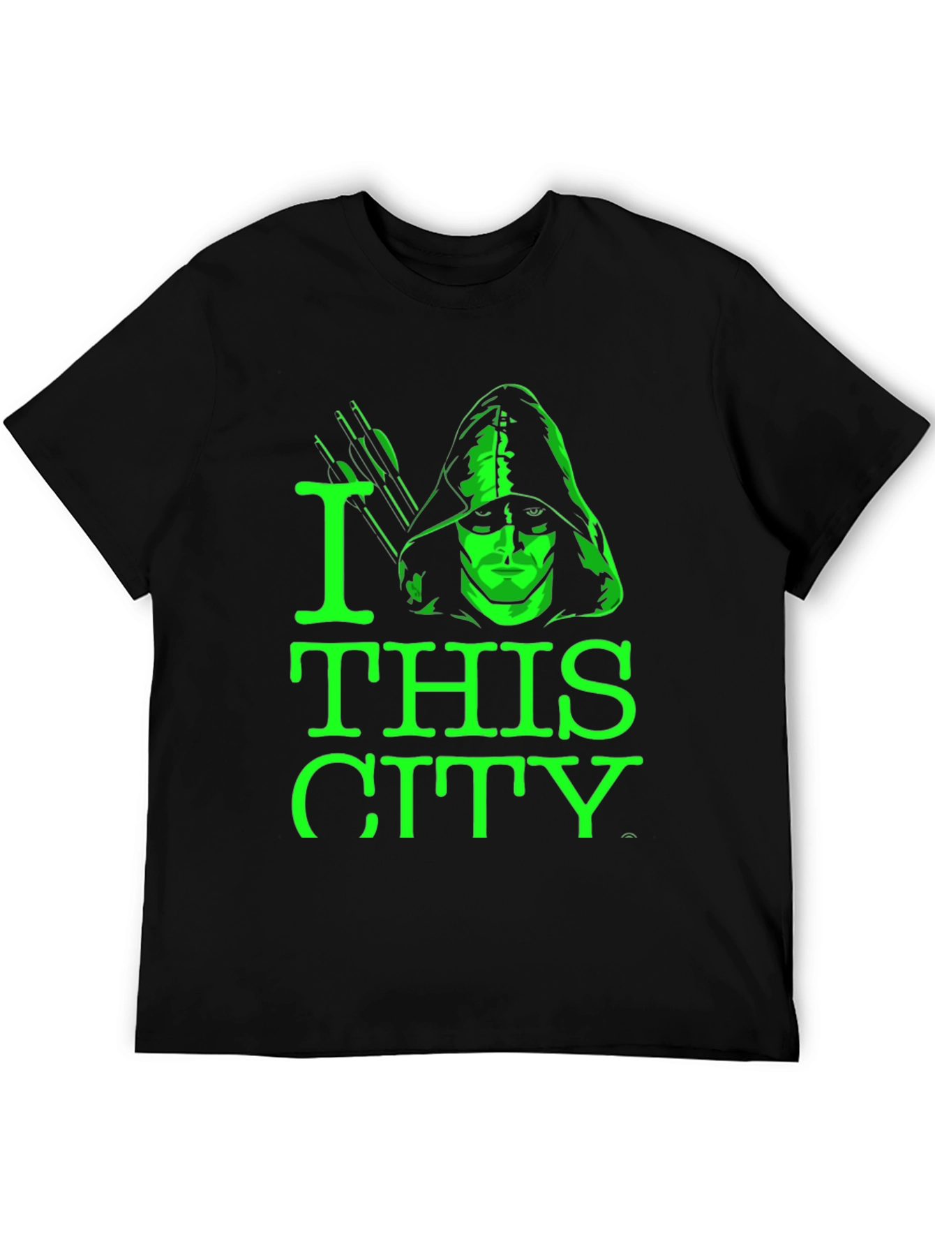 I Love This City Green Arrow Black T-Shirt