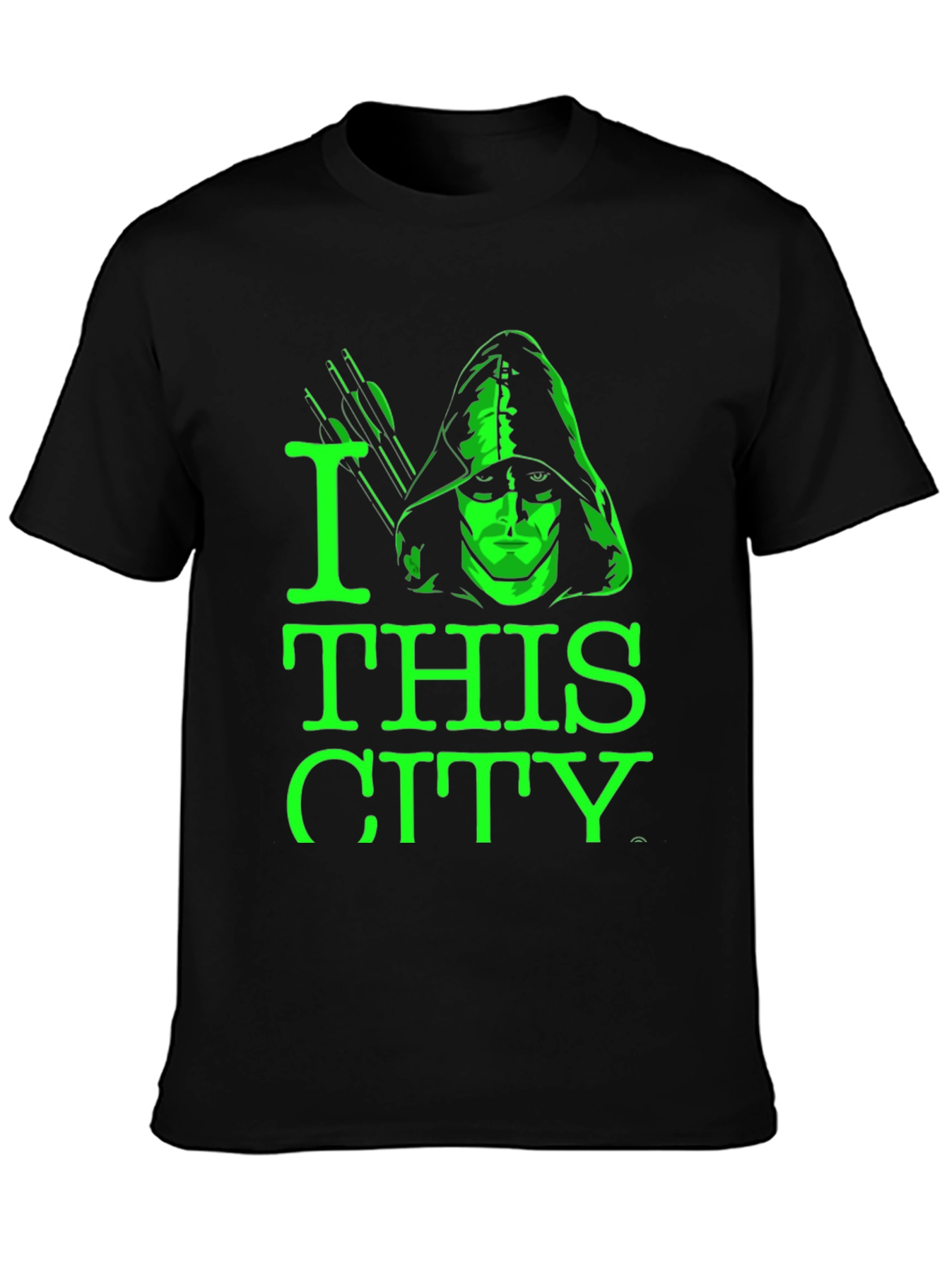 I Love This City Green Arrow Black T-Shirt