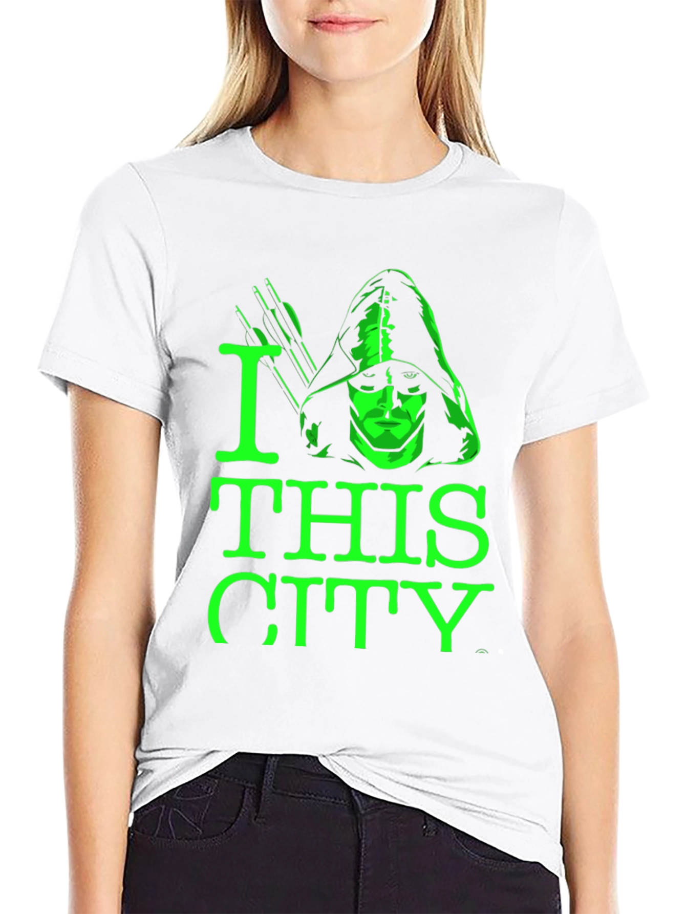 I Love This City Green Arrow Black T-Shirt