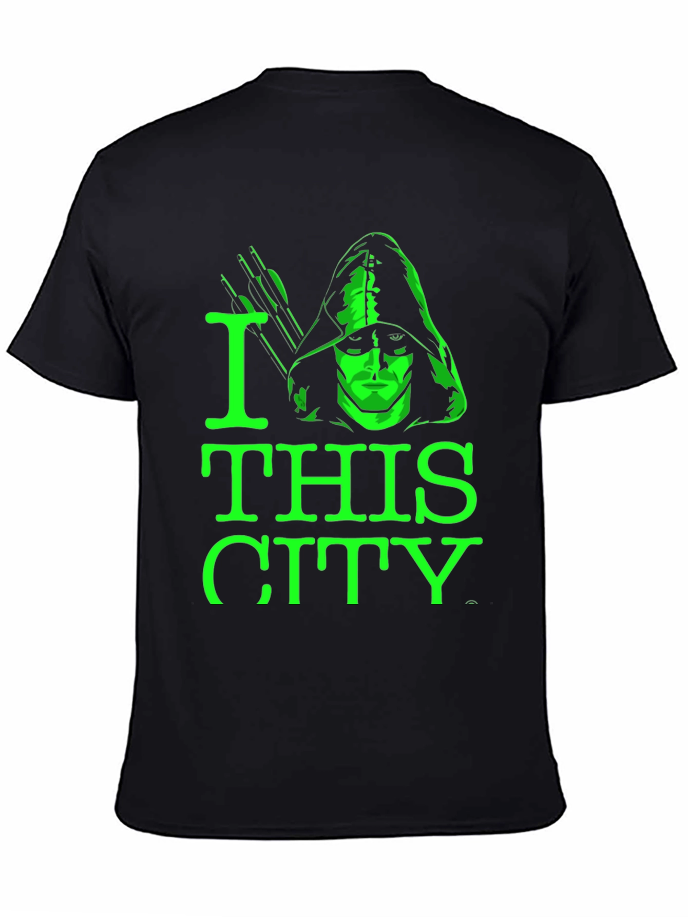 I Love This City Green Arrow Black T-Shirt
