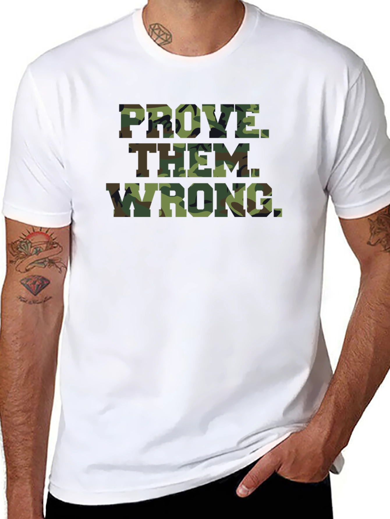 Prove Them Wrong Camo Graphic Tee