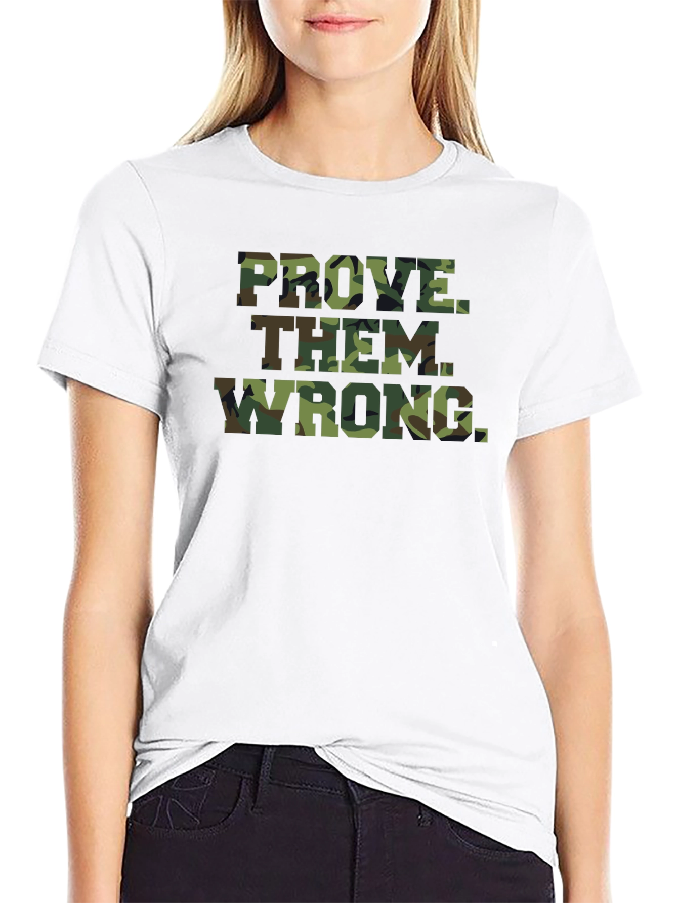 Prove Them Wrong Camo Graphic Tee