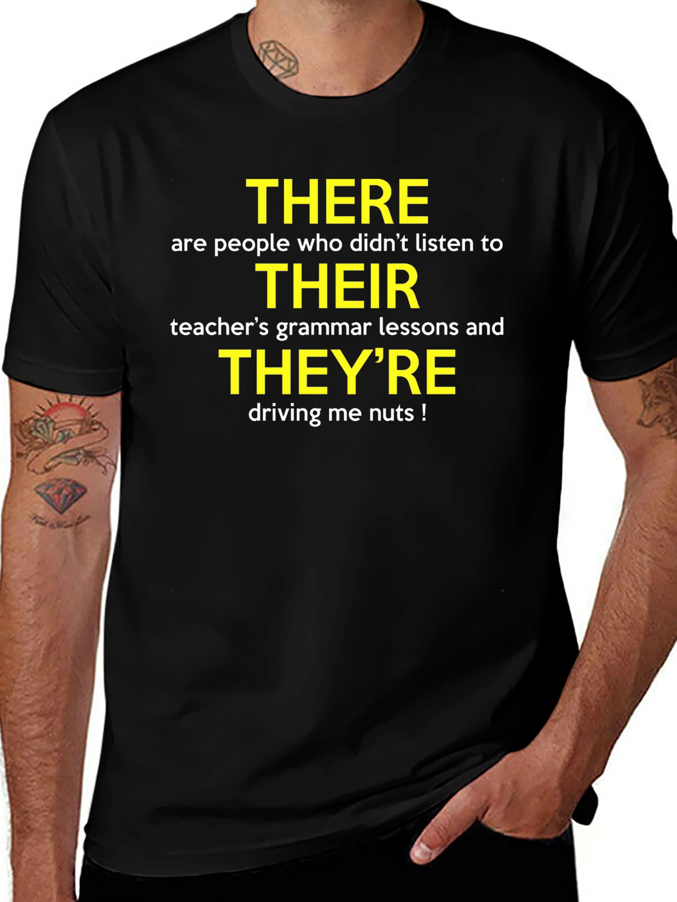 Grammar Humor T-Shirt: Their There Theyre