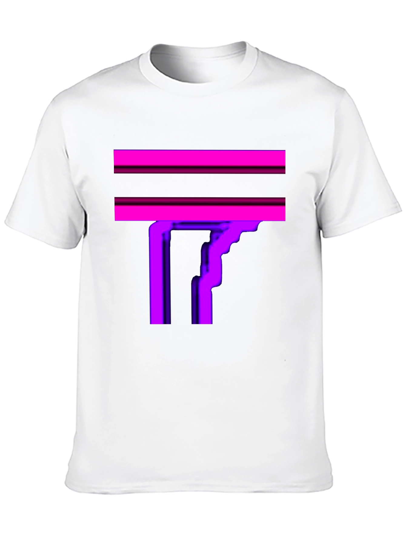 Abstract Geometric Graphic Print Black T-Shirt
