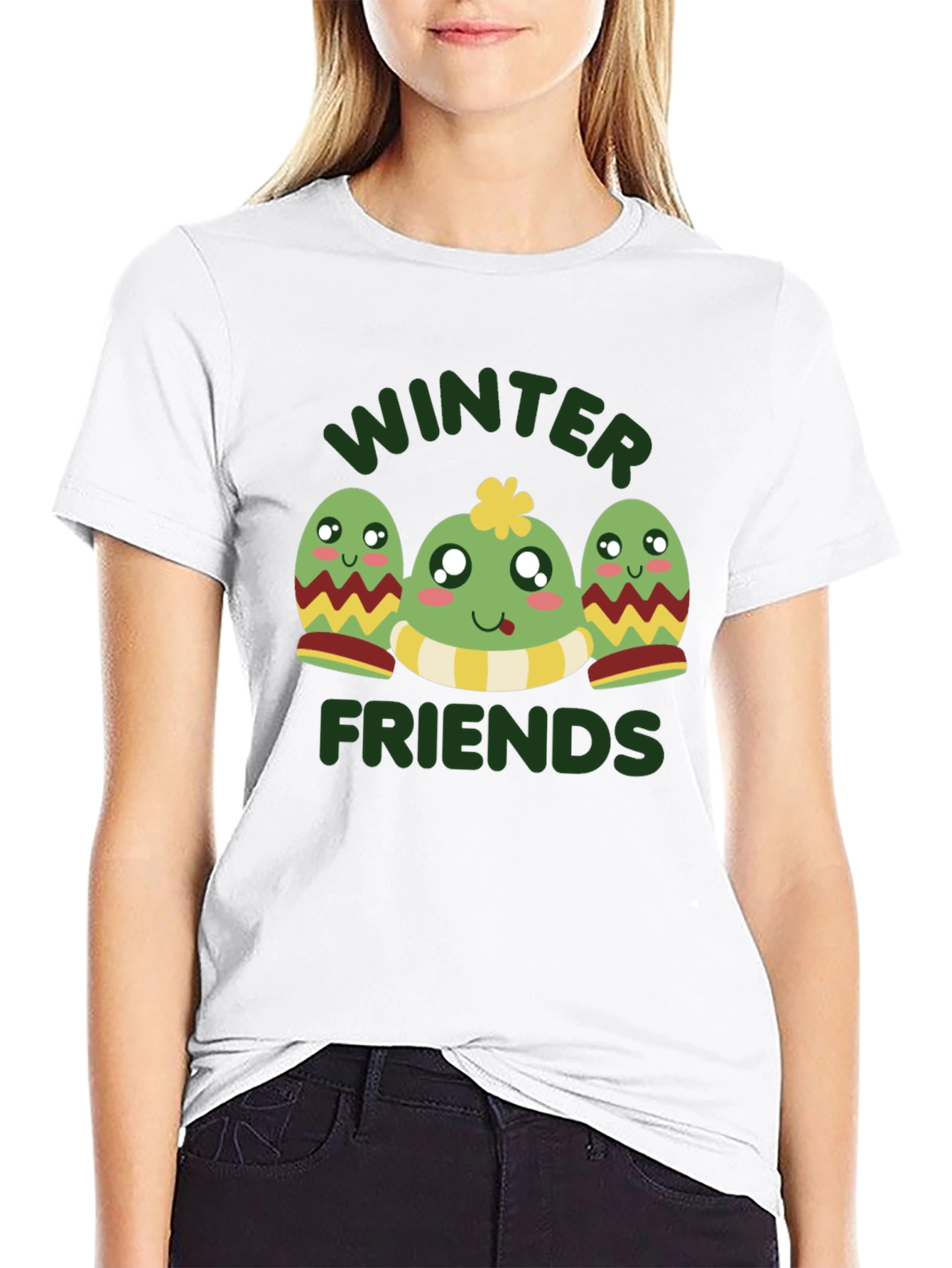 Winter Friends Graphic Tee - Black