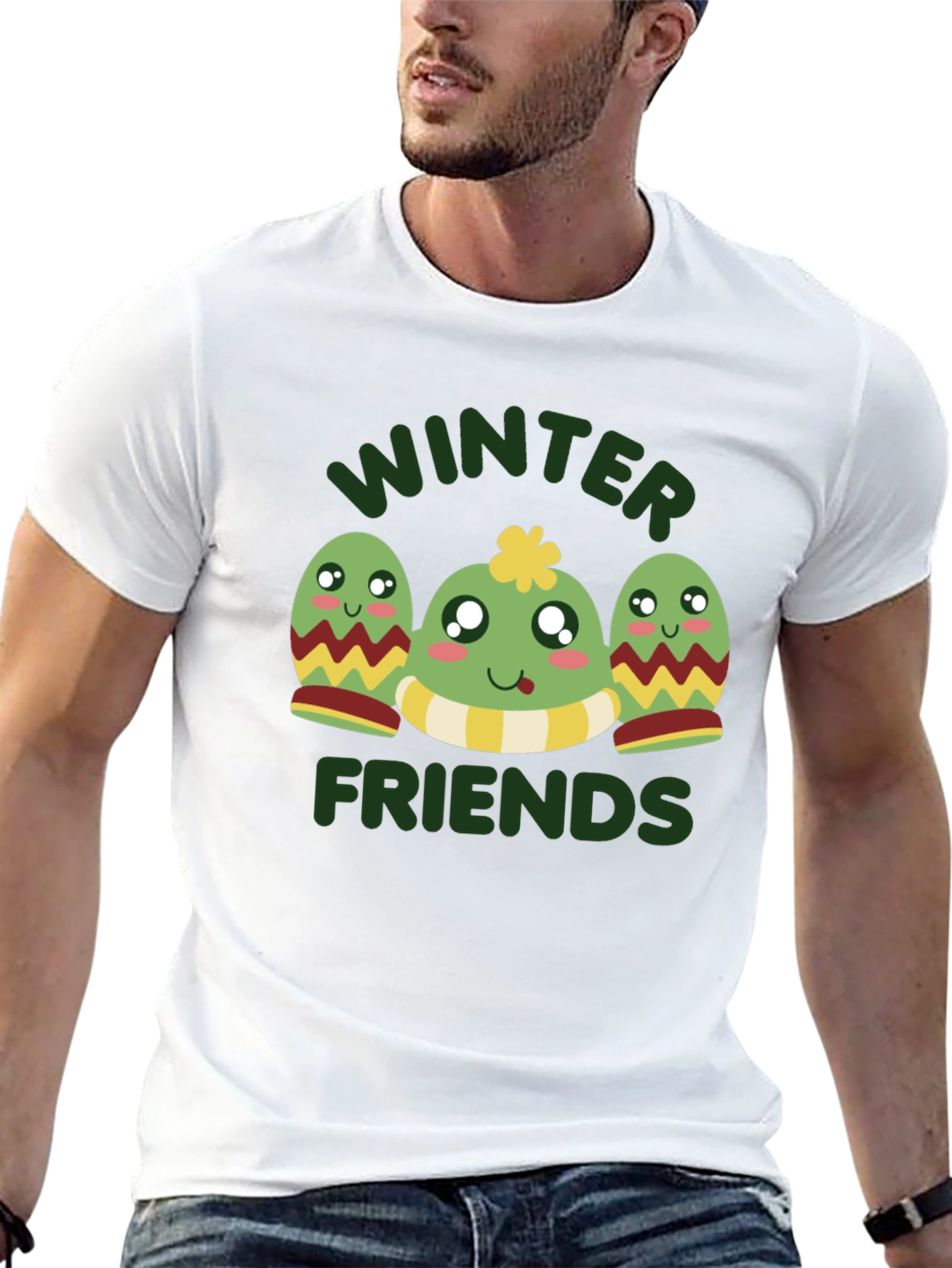 Winter Friends Graphic Tee - Black