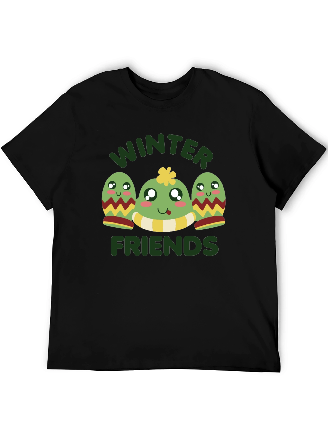 Winter Friends Graphic Tee - Black