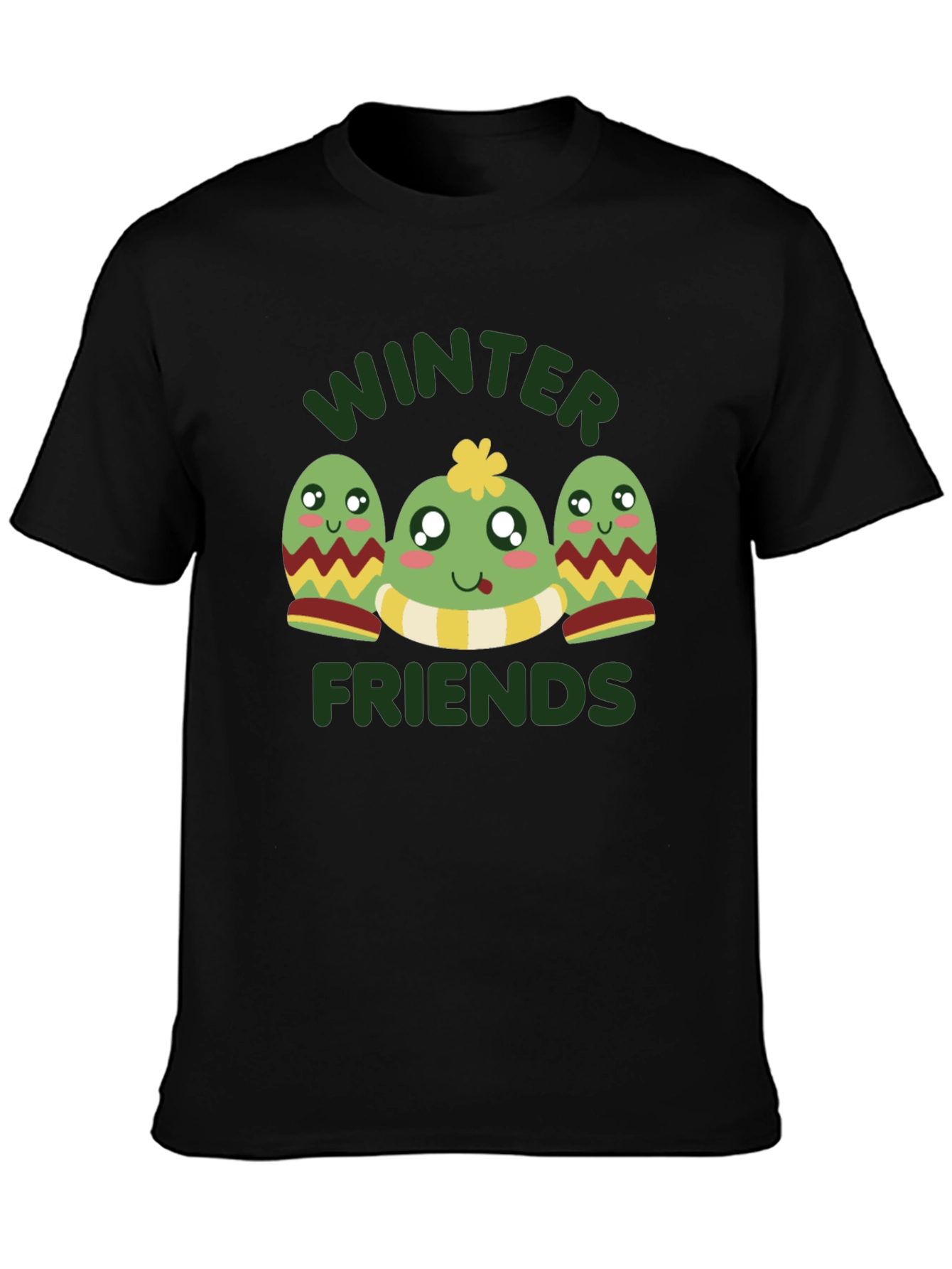 Winter Friends Graphic Tee - Black