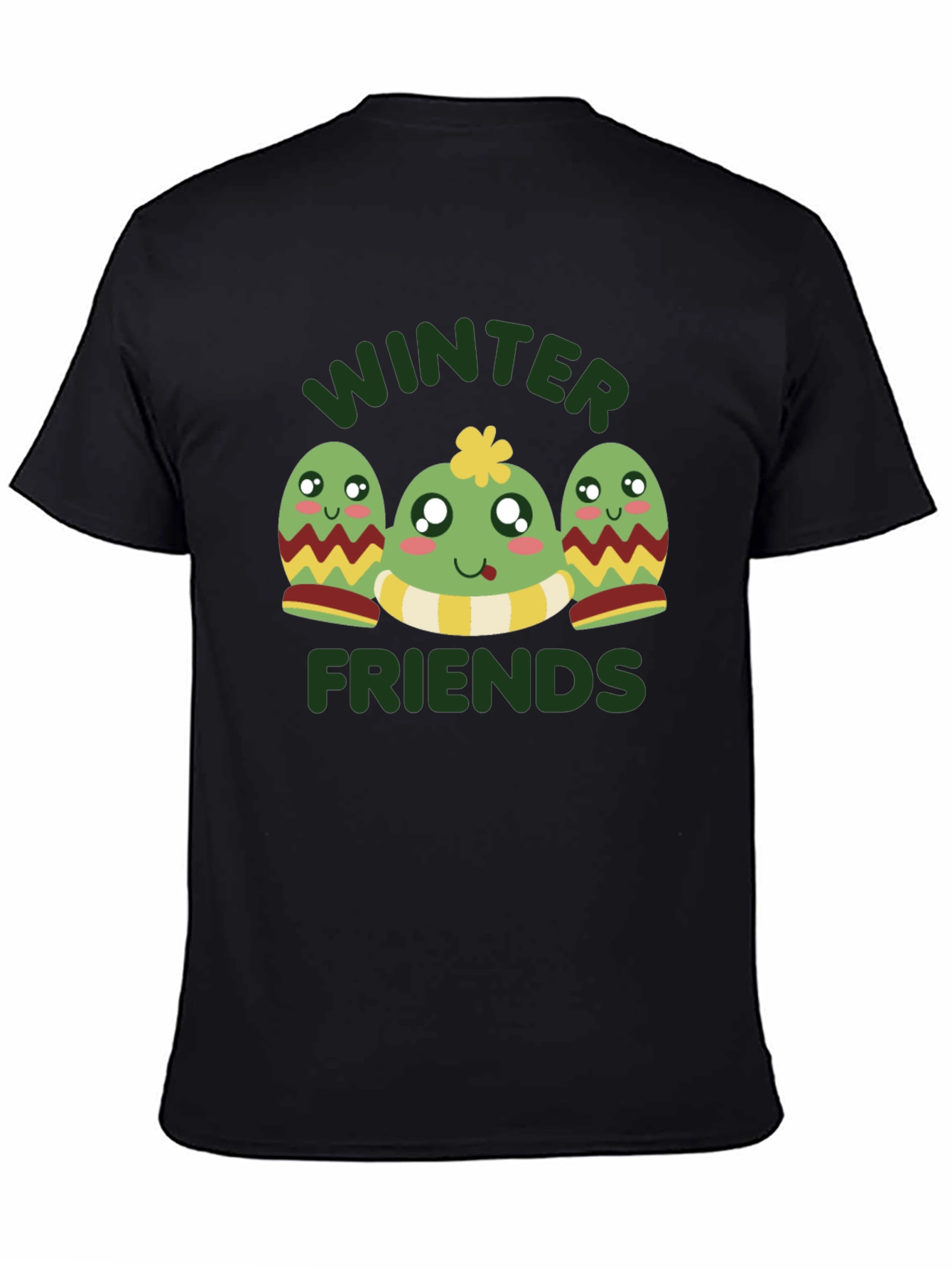 Winter Friends Graphic Tee - Black