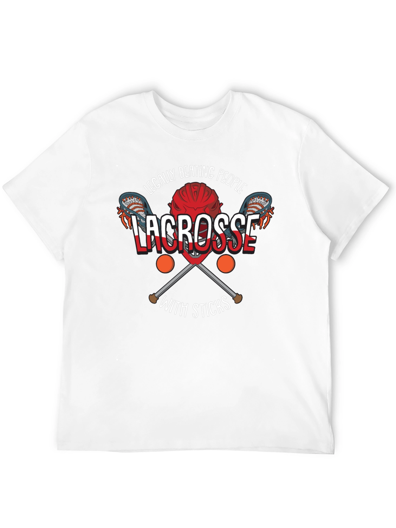 Legally Beating People with Sticks Lacrosse T-Shirt