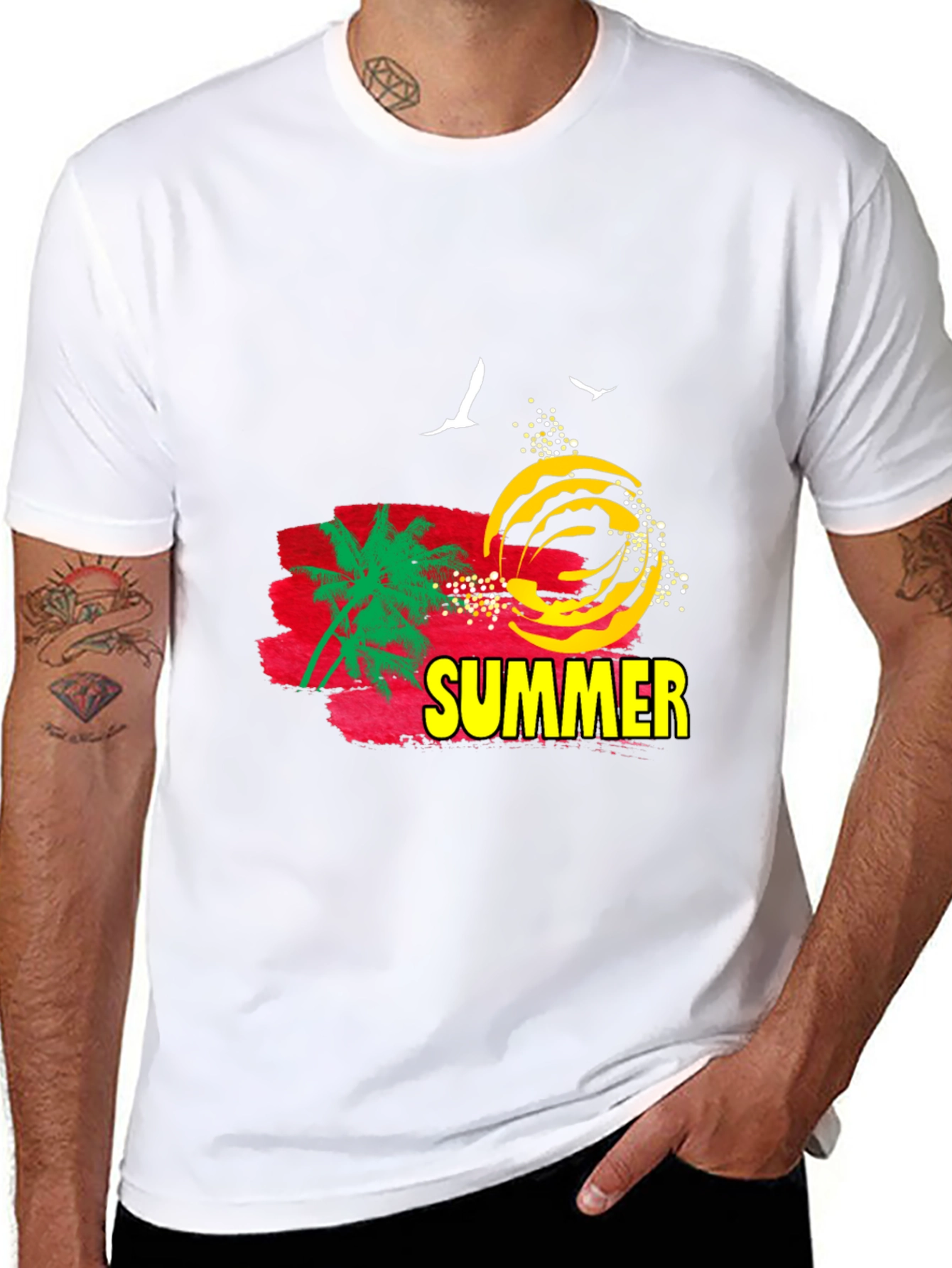 Summer Graphic T-Shirt - Black