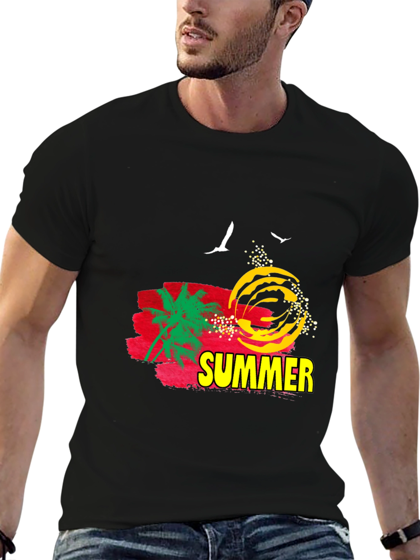 Summer Graphic T-Shirt - Black